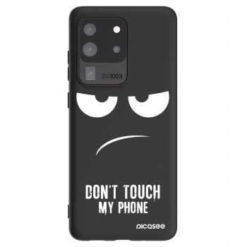 Picasee silikonový černý obal pro Samsung Galaxy S20 Ultra 5G G988F - Nešahej mi na telefon