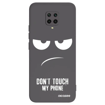 Picasee silikonový černý obal pro Xiaomi Redmi Note 9 Pro - Nešahej mi na telefon