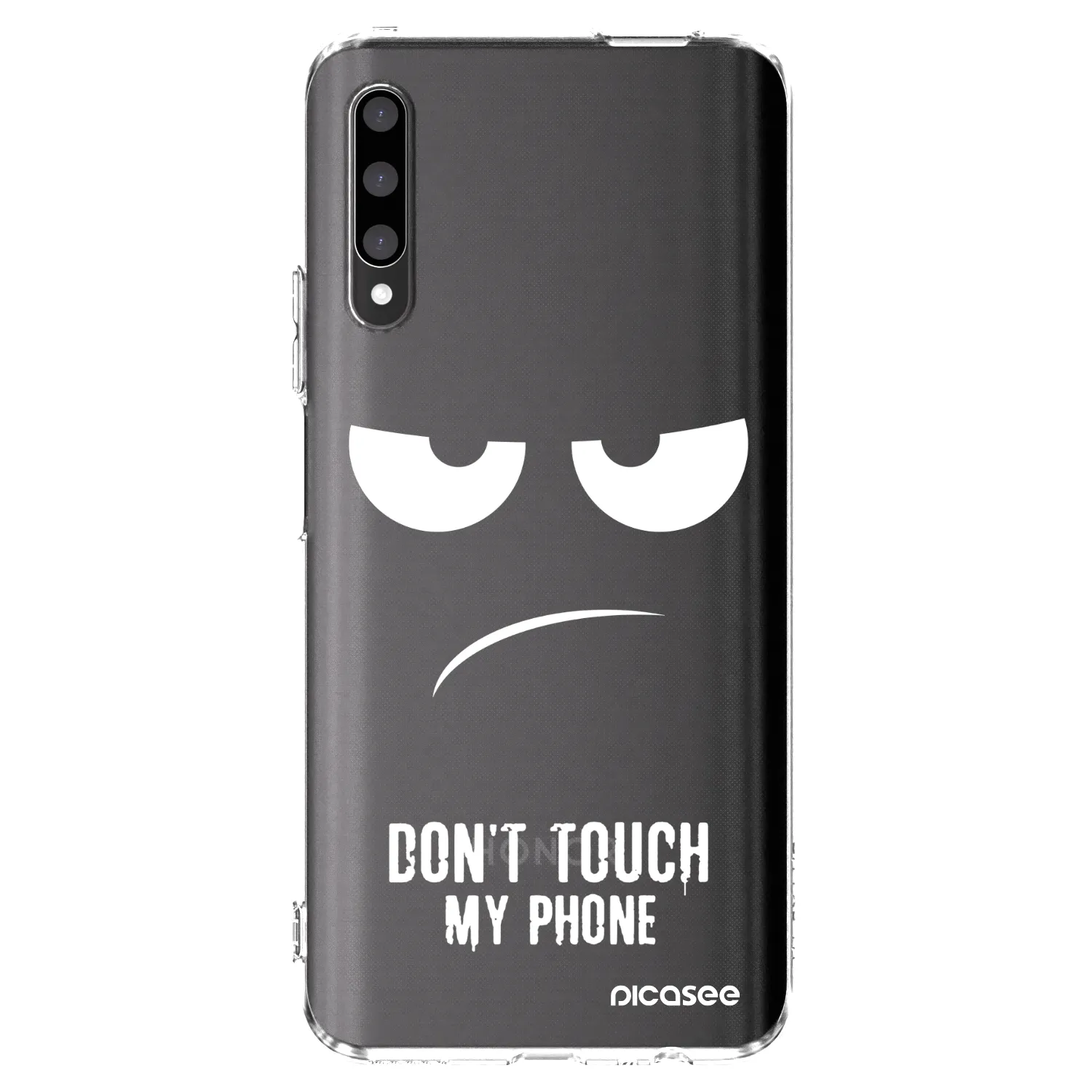 Picasee silikonový průhledný obal pro Honor 9X Pro - Nešahej mi na telefon