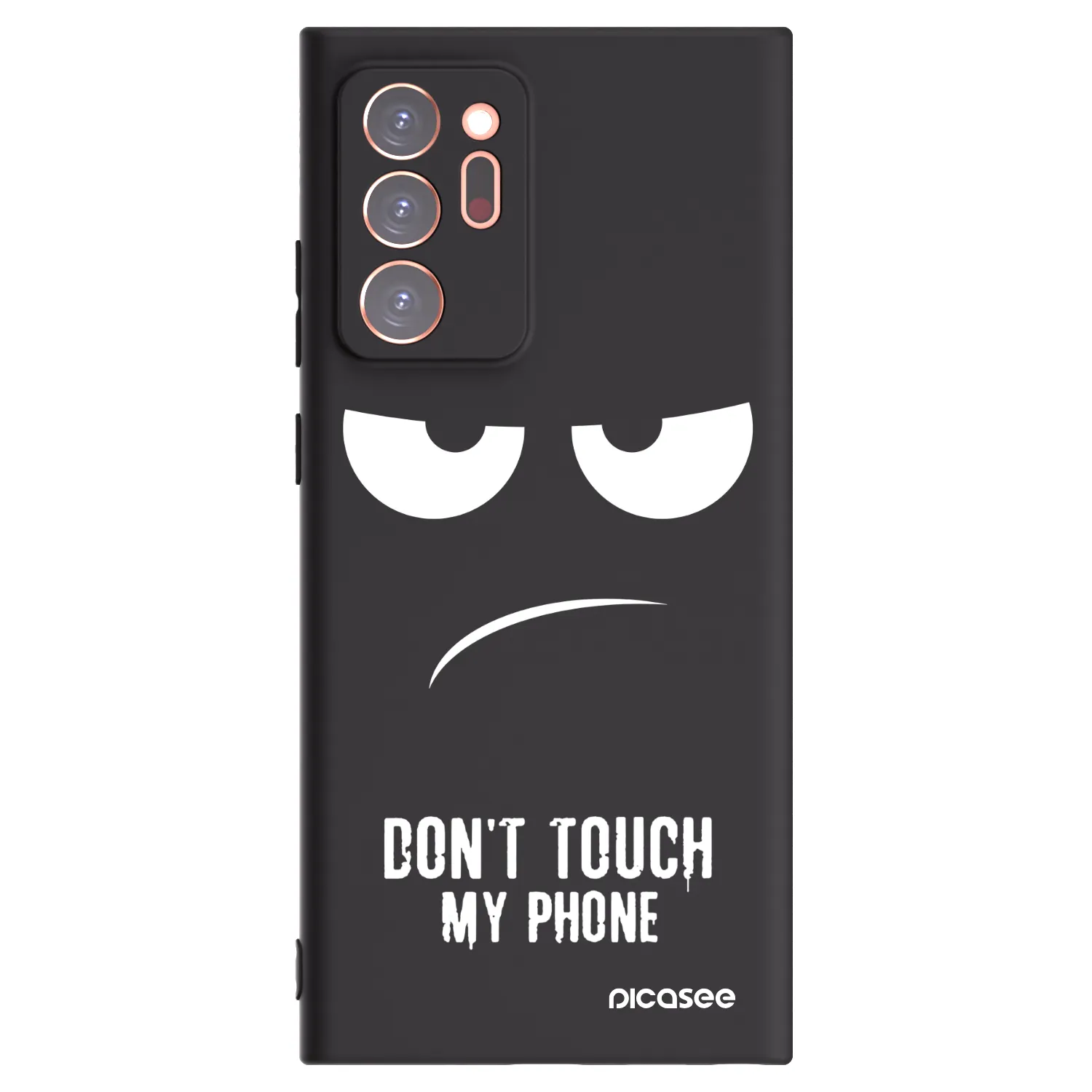 Picasee silikonový černý obal pro Samsung Galaxy Note 20 Ultra - Nešahej mi na telefon