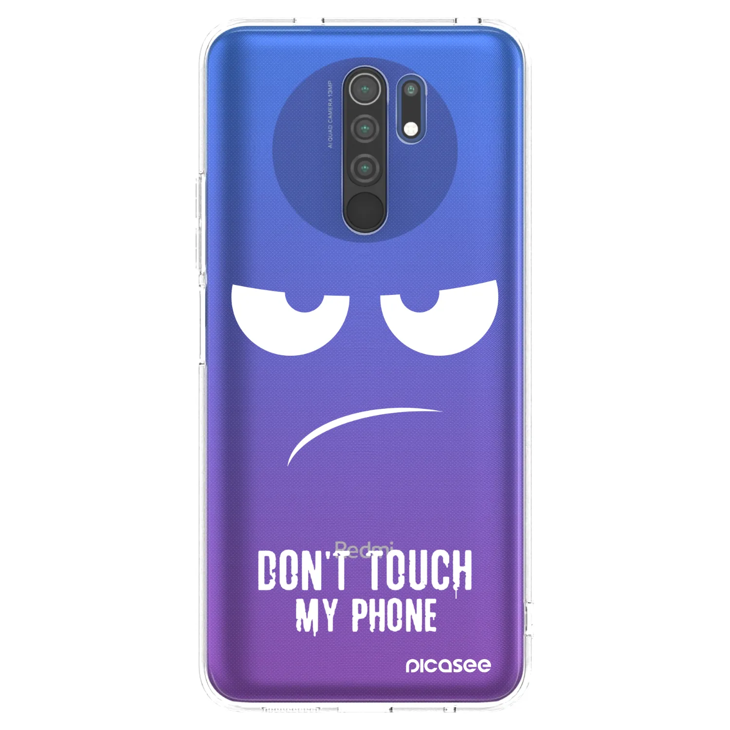 Picasee silikonový průhledný obal pro Xiaomi Redmi 9 - Nešahej mi na telefon