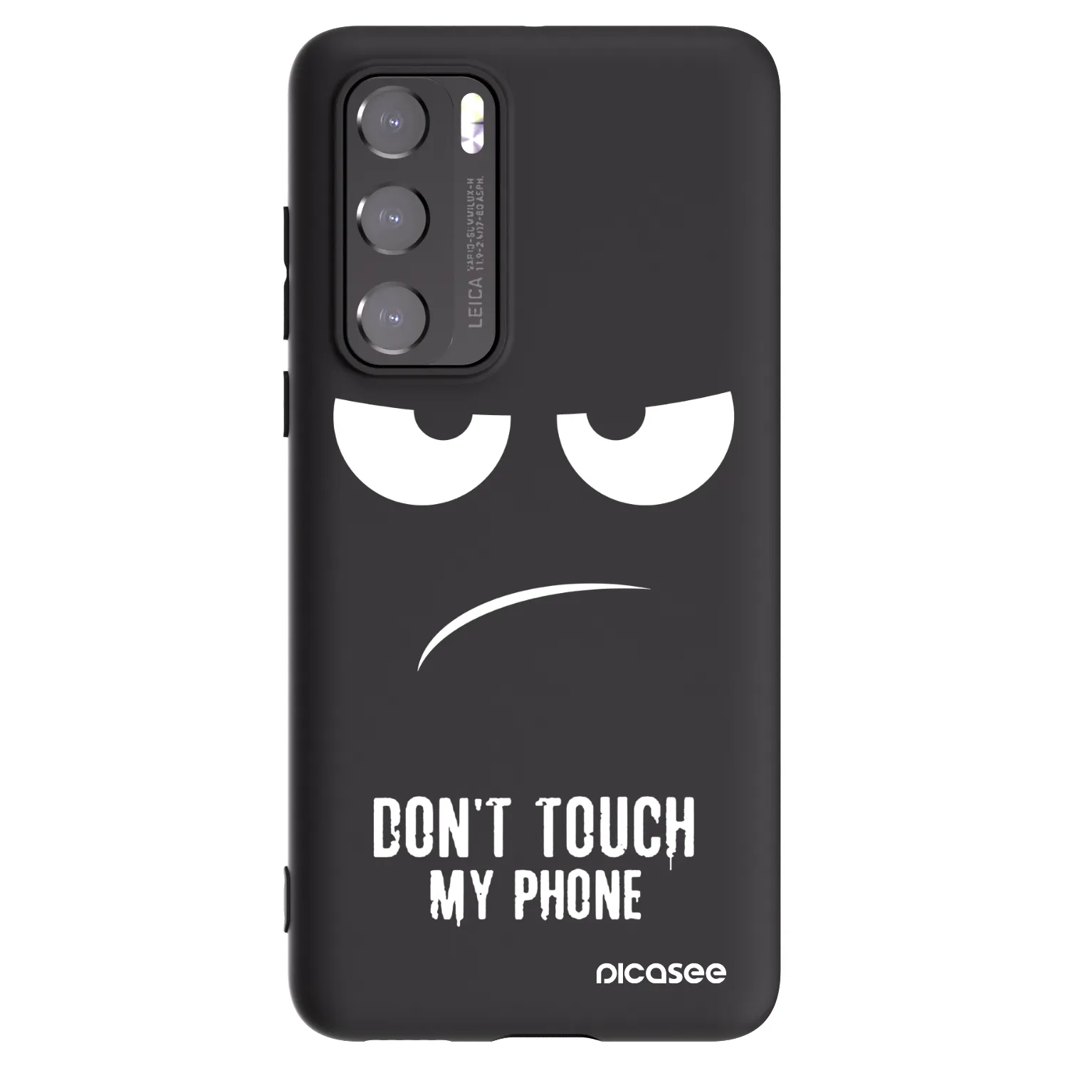 Picasee silikonový černý obal pro Huawei P40 - Nešahej mi na telefon