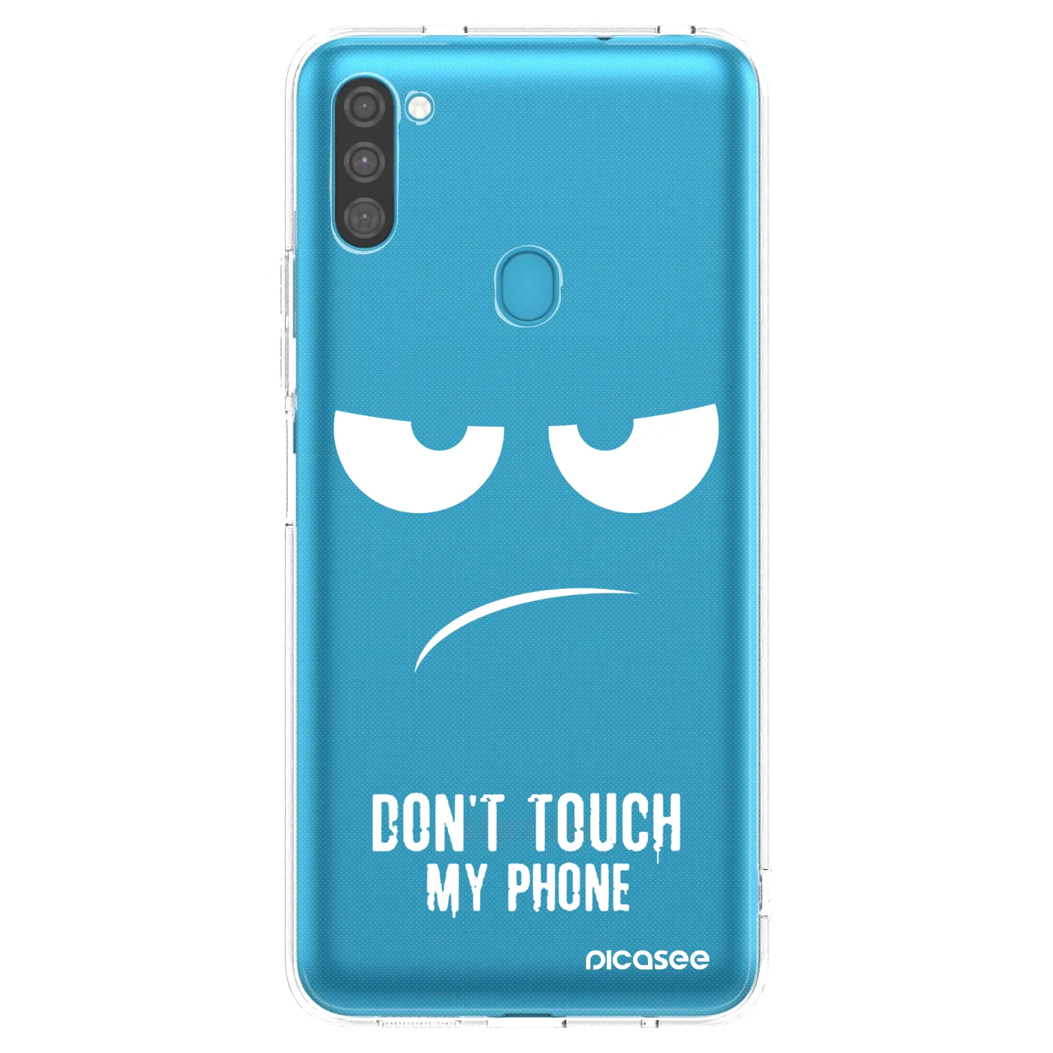 Picasee silikonový průhledný obal pro Samsung Galaxy M11 - Nešahej mi na telefon