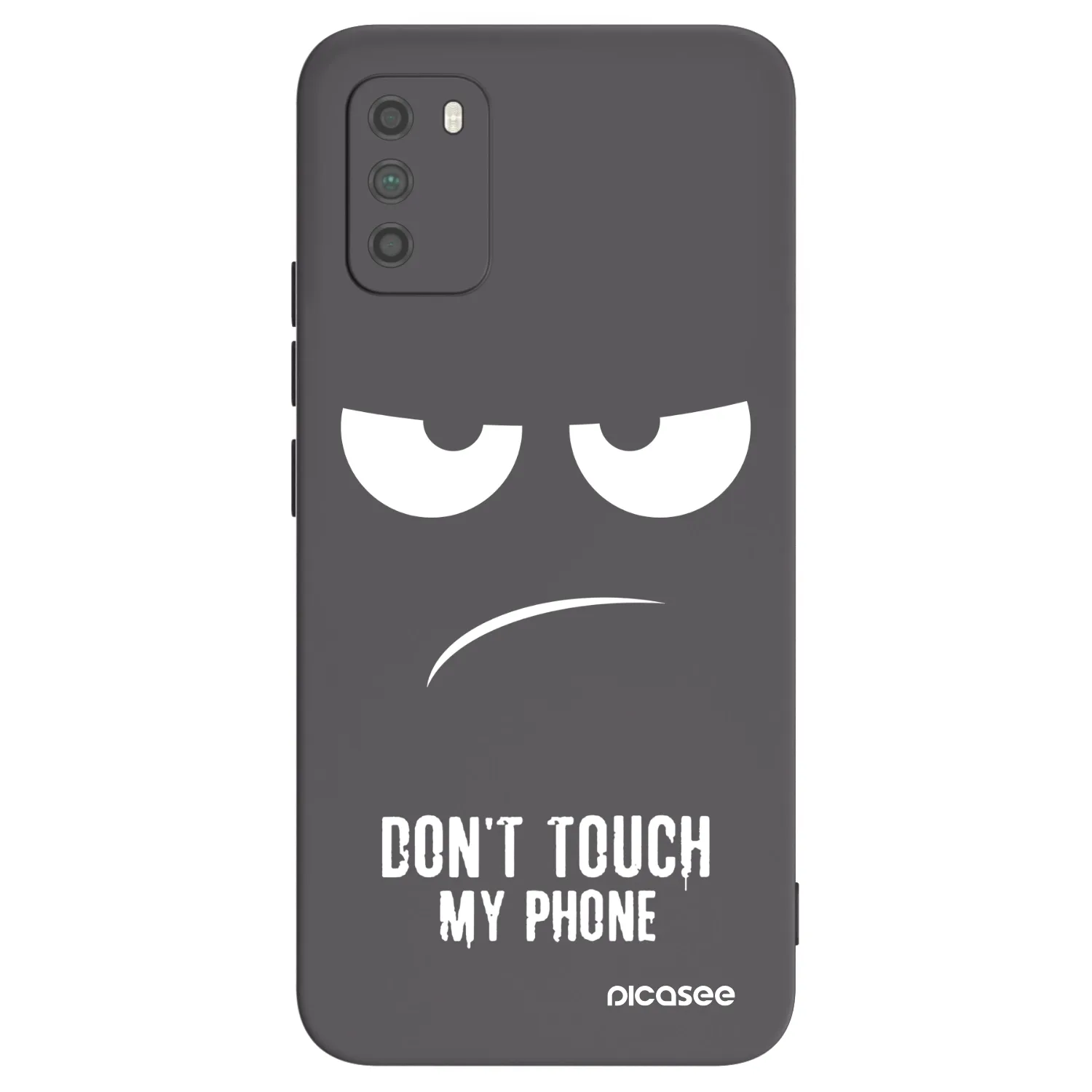 Picasee silikonový černý obal pro Xiaomi Poco M3 - Nešahej mi na telefon