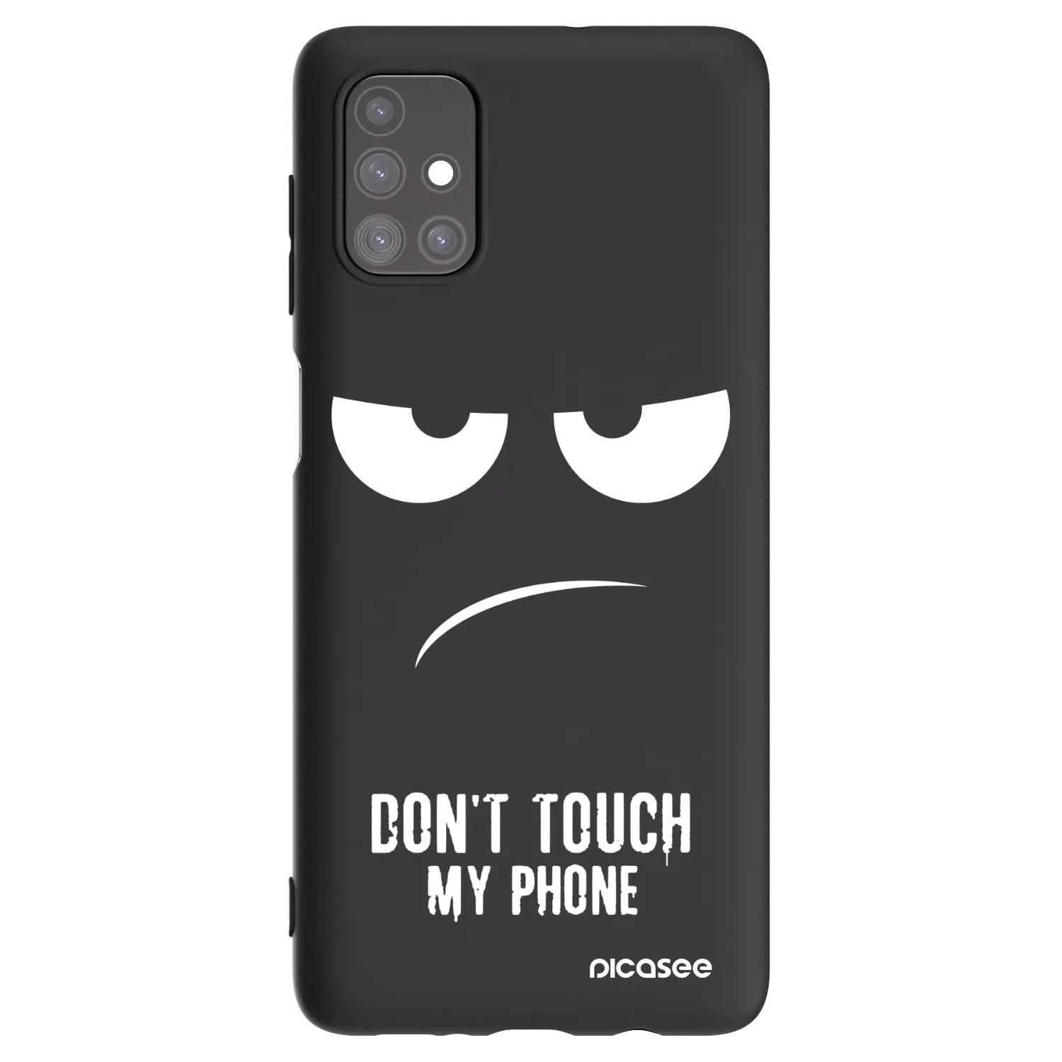Picasee silikonový černý obal pro Samsung Galaxy M51 M515F - Nešahej mi na telefon