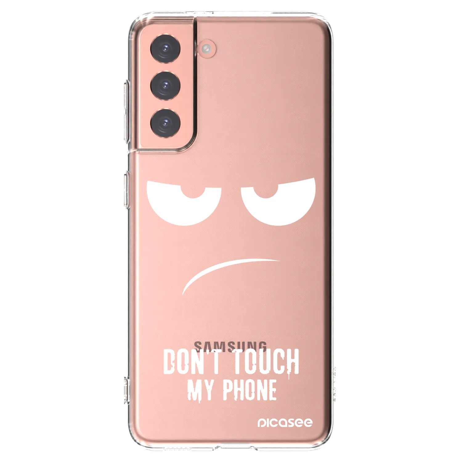 Picasee silikonový průhledný obal pro Samsung Galaxy S21 5G G991B - Nešahej mi na telefon