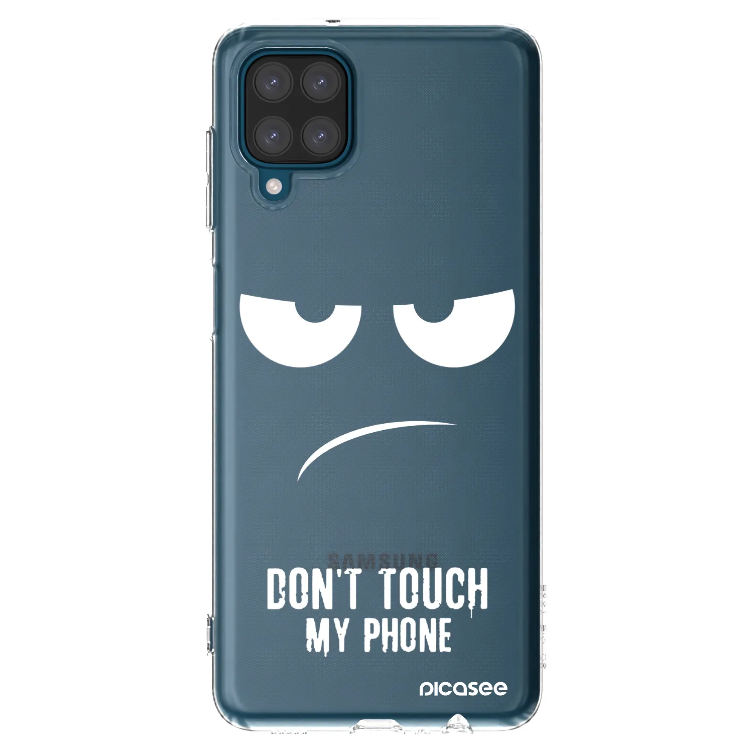 Picasee silikonový průhledný obal pro Samsung Galaxy A12 A125F - Nešahej mi na telefon