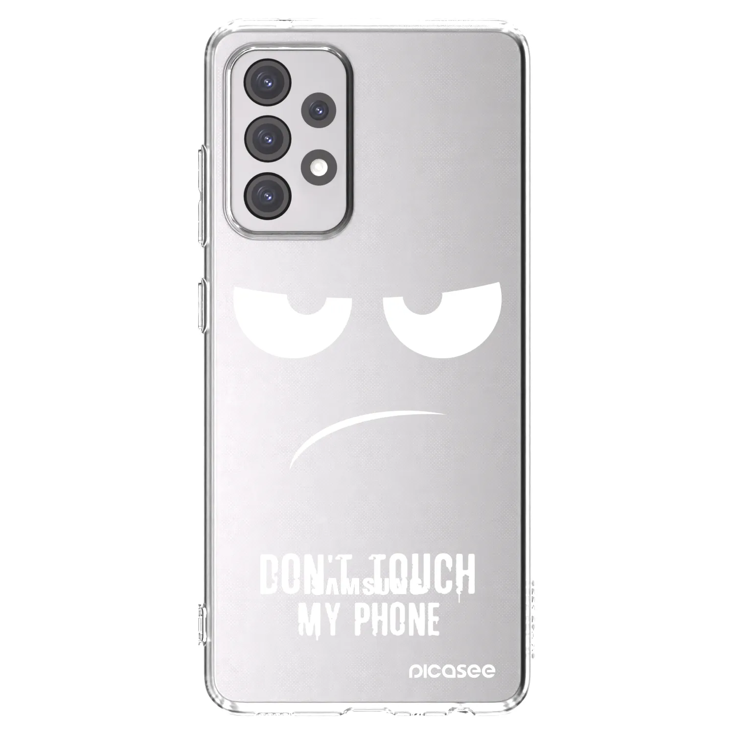 Picasee silikonový průhledný obal pro Samsung Galaxy A52 5G A525F - Nešahej mi na telefon