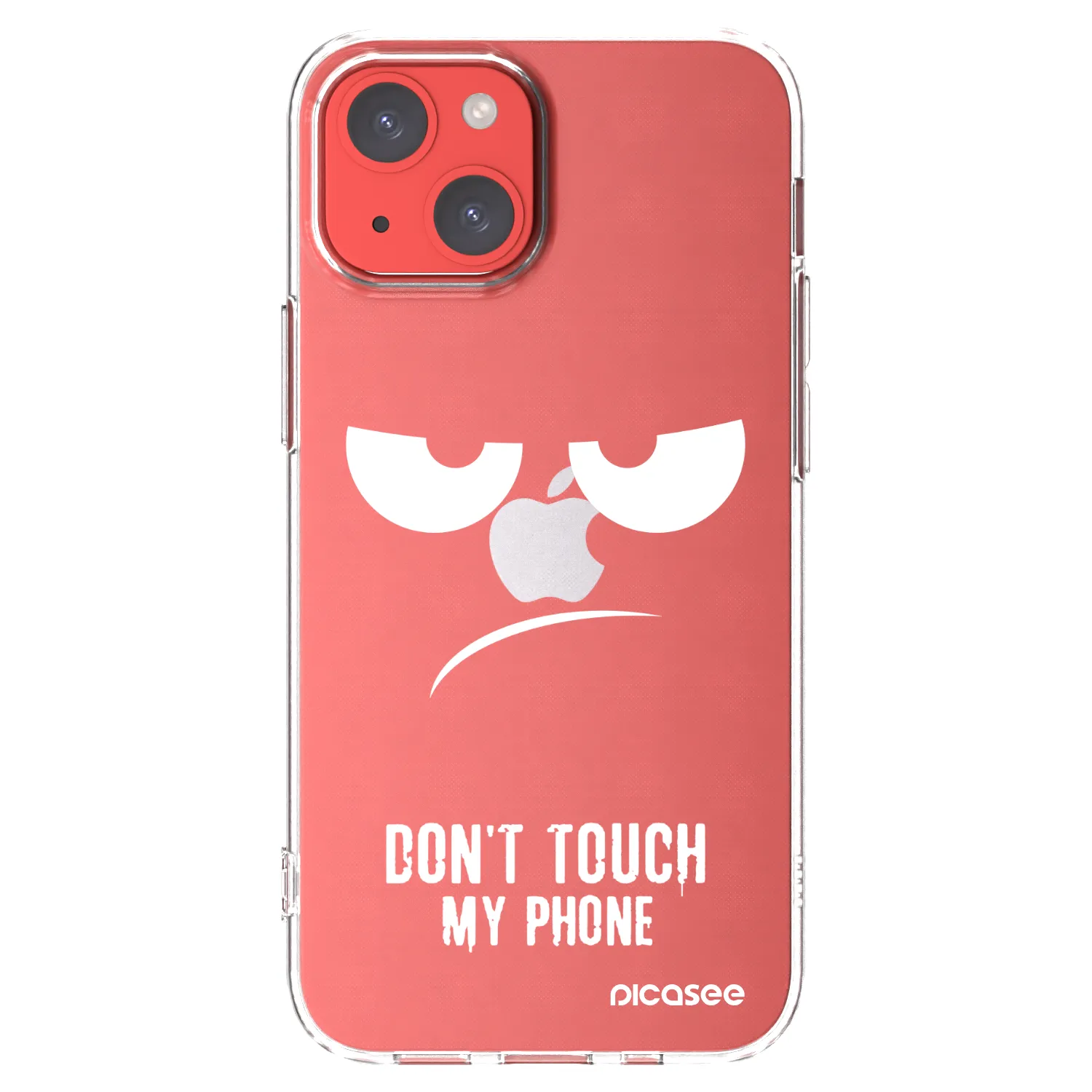 Picasee silikonový průhledný obal pro Apple iPhone 13 mini - Nešahej mi na telefon