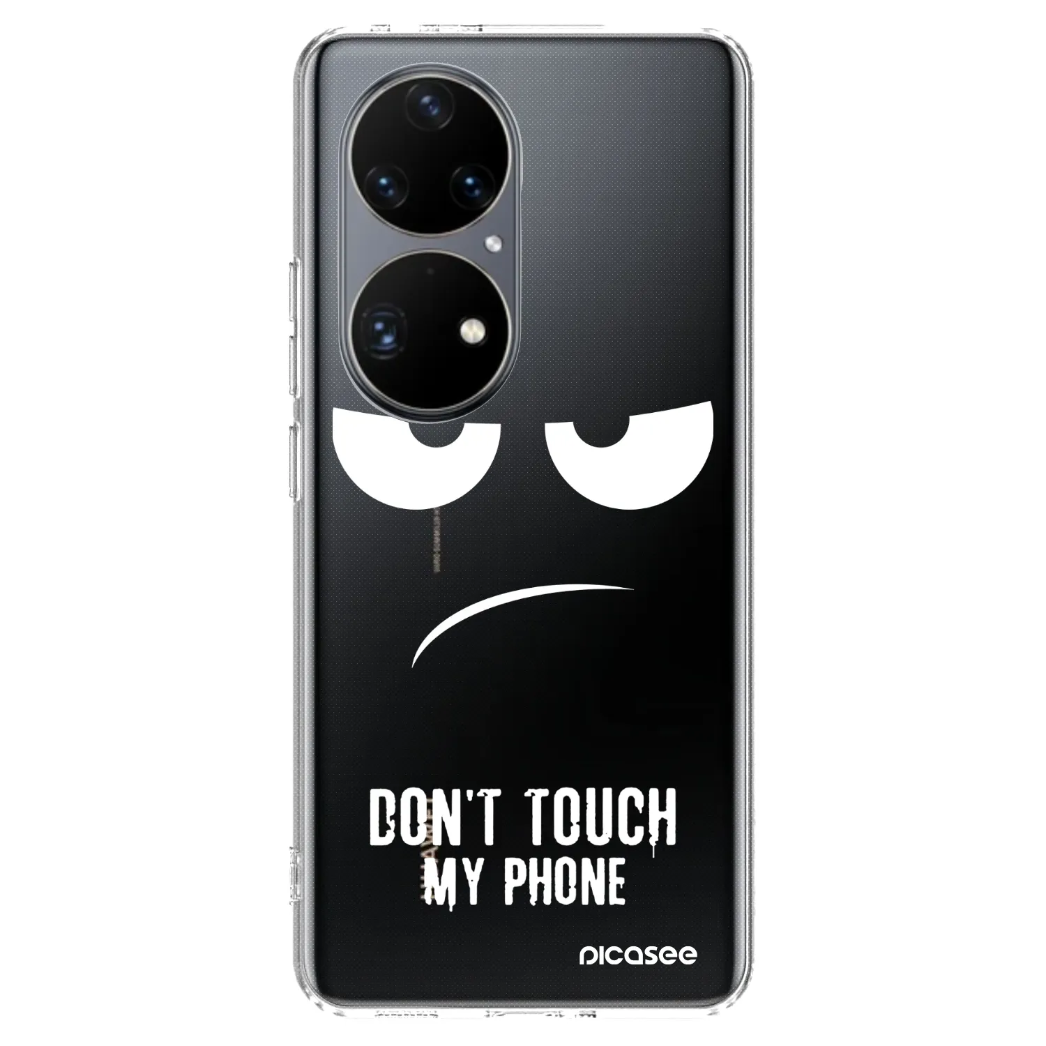 Picasee silikonový průhledný obal pro Huawei P50 - Nešahej mi na telefon