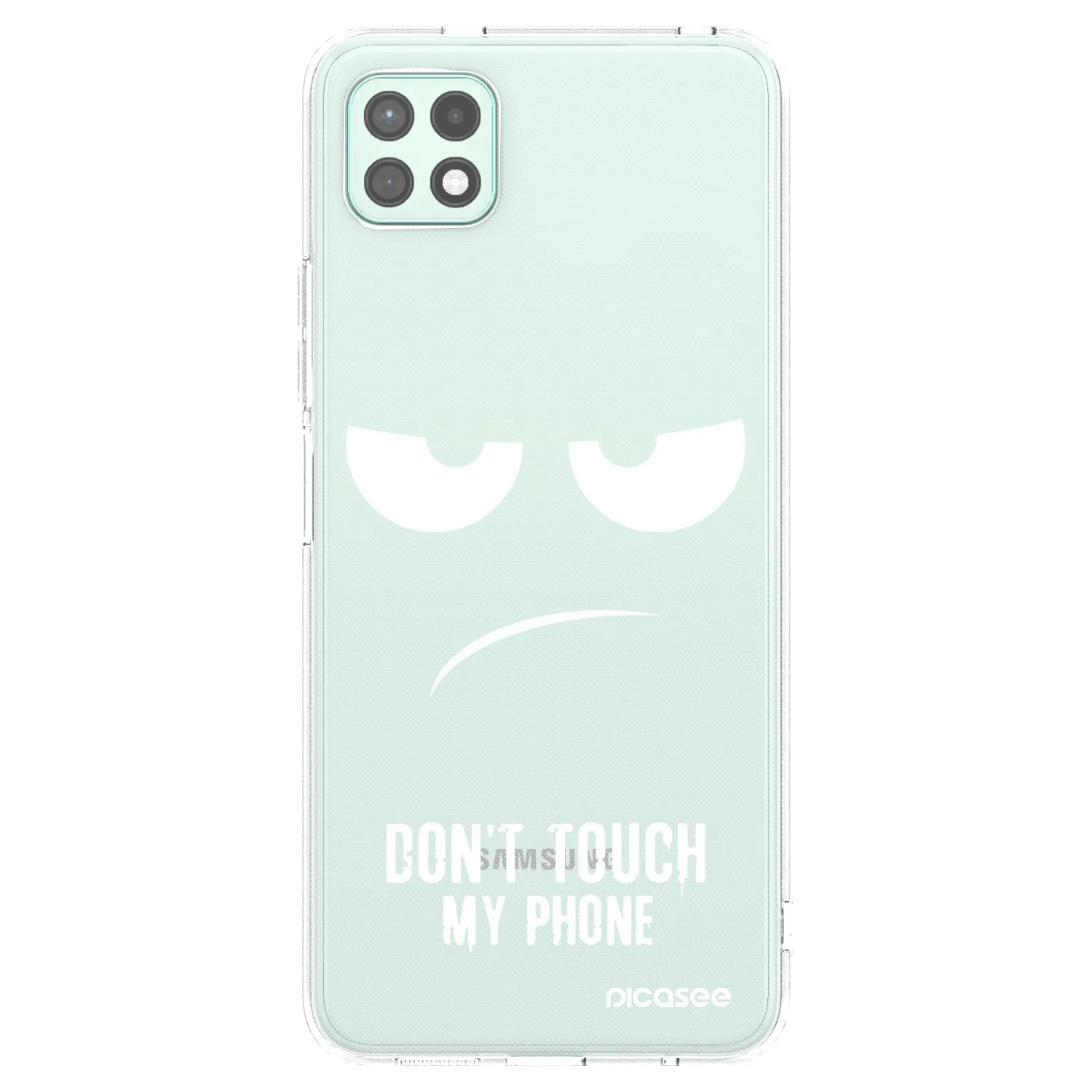 Picasee silikonový průhledný obal pro Samsung Galaxy A22 A226B 5G - Nešahej mi na telefon