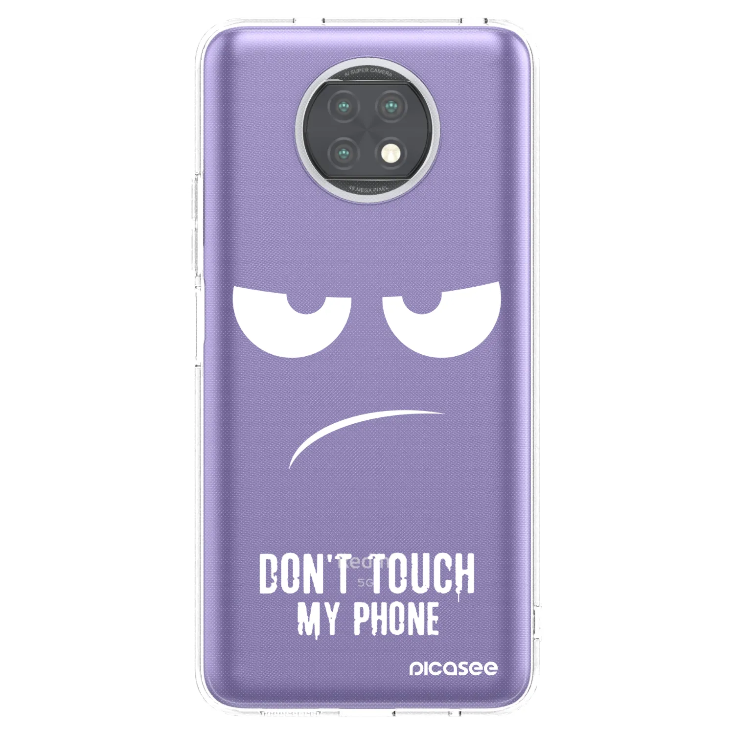 Picasee silikonový průhledný obal pro Xiaomi Redmi Note 9T - Nešahej mi na telefon