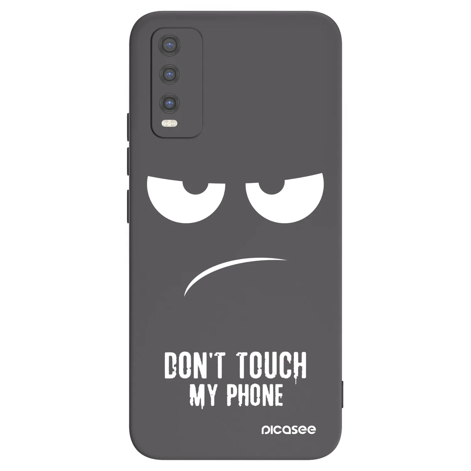 Picasee silikonový černý obal pro Vivo Y20s - Nešahej mi na telefon