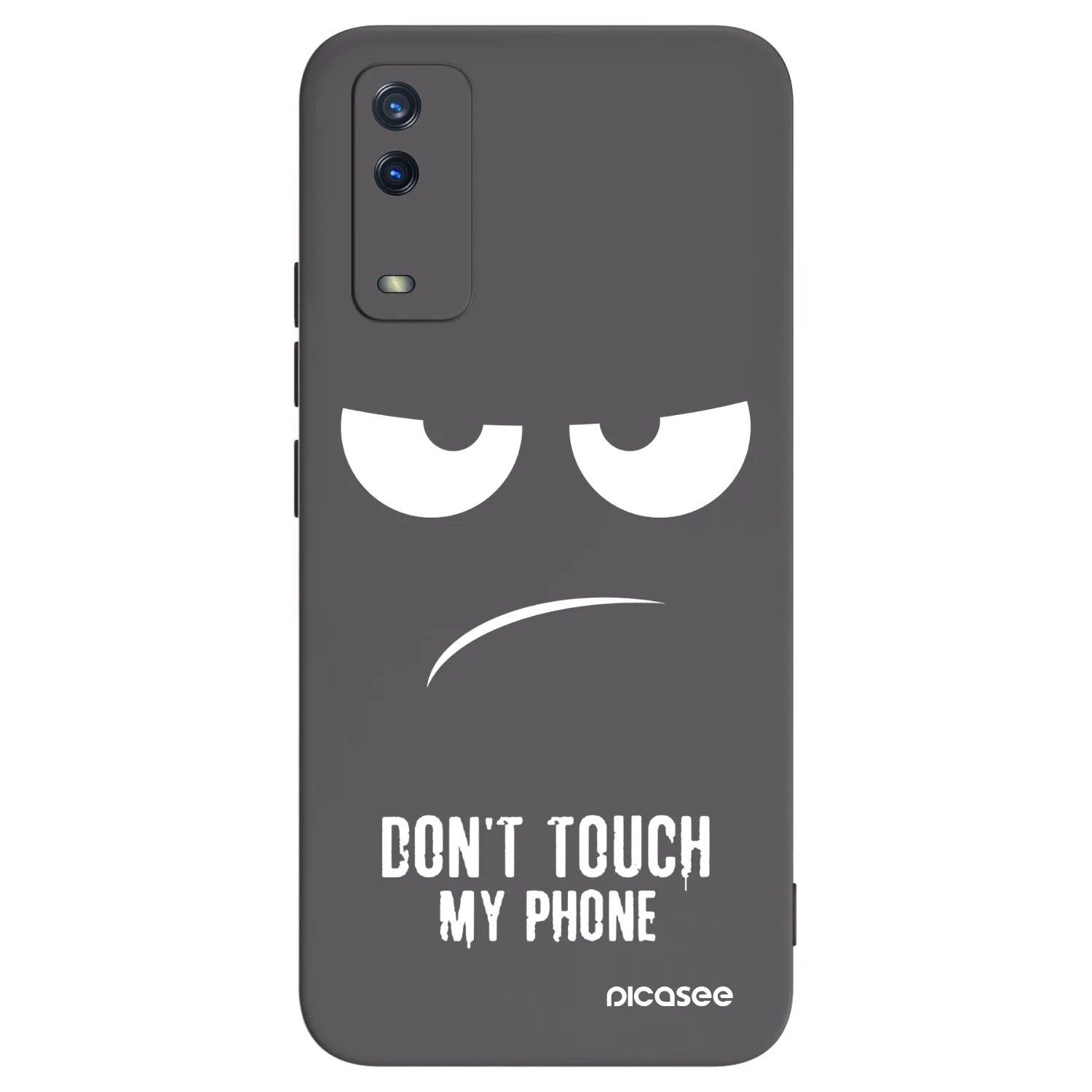Picasee silikonový černý obal pro Vivo Y11s - Nešahej mi na telefon