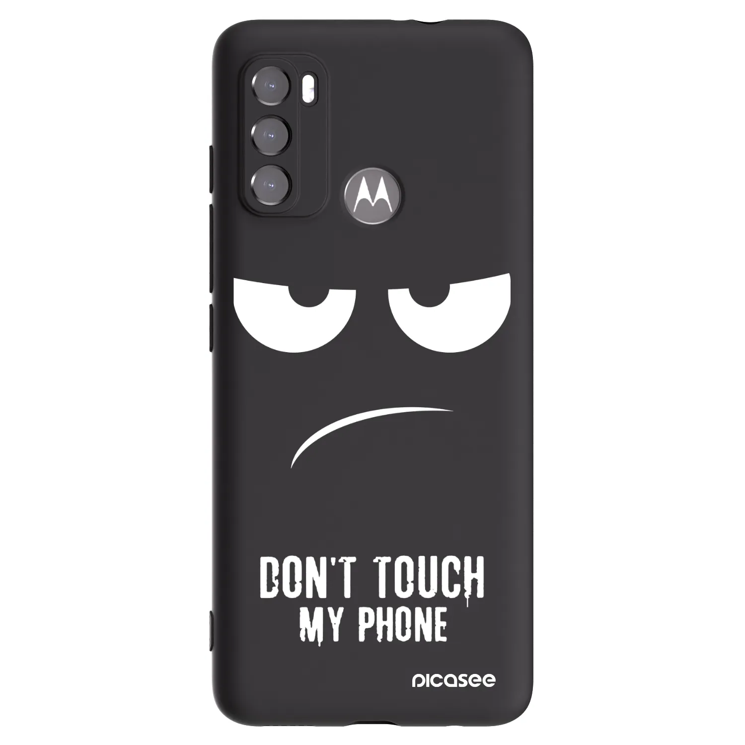 Picasee silikonový černý obal pro Motorola Moto G60 - Nešahej mi na telefon