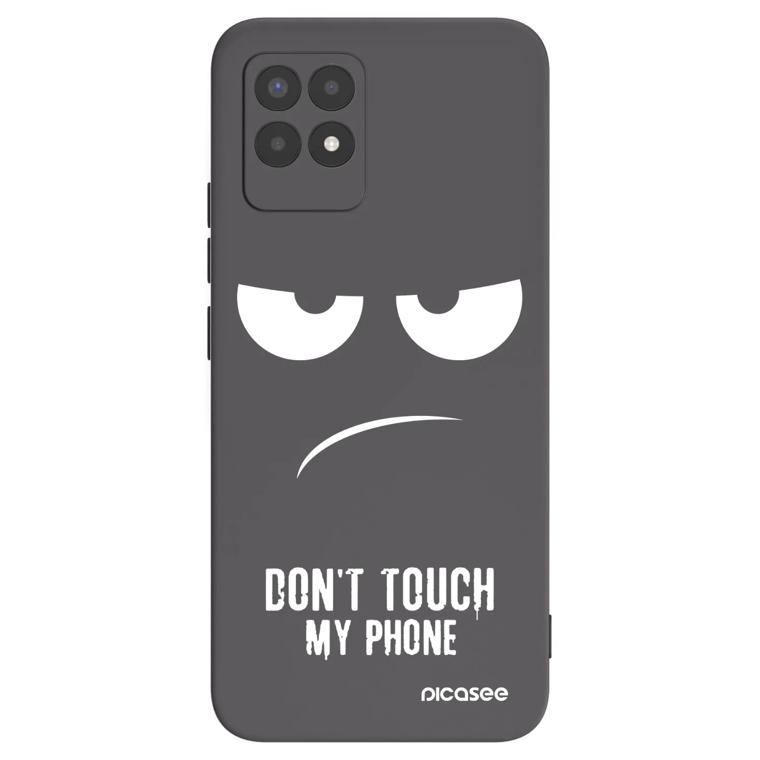 Picasee silikonový černý obal pro Realme 8i - Nešahej mi na telefon