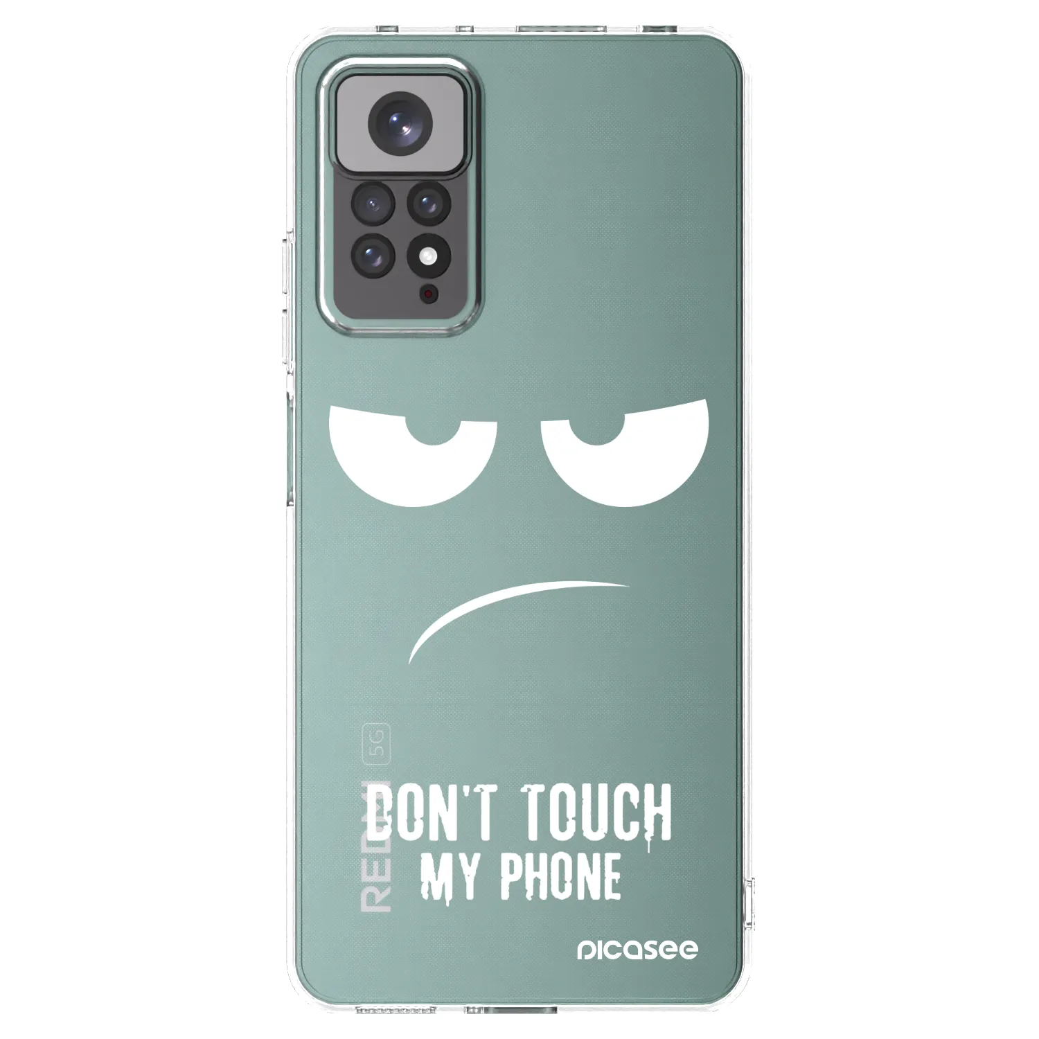 Picasee silikonový průhledný obal pro Xiaomi Redmi Note 11 - Nešahej mi na telefon