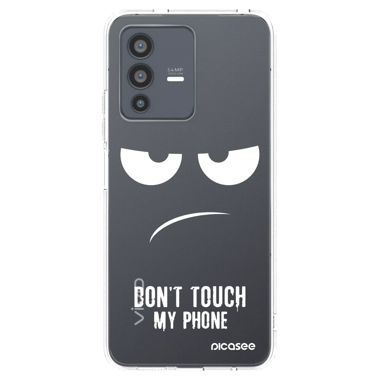 Picasee silikonový průhledný obal pro Vivo V23 5G - Nešahej mi na telefon