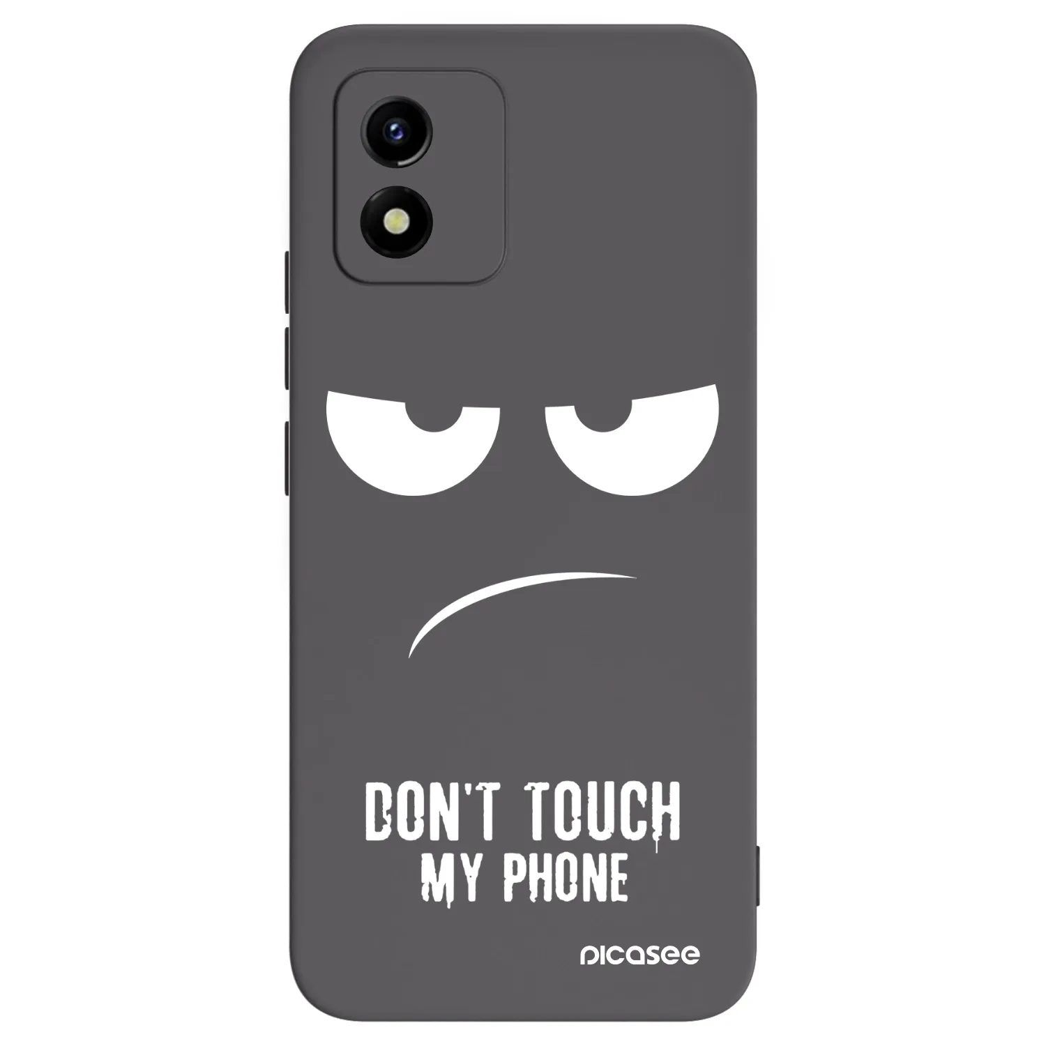 Picasee silikonový černý obal pro Vivo Y01 - Nešahej mi na telefon