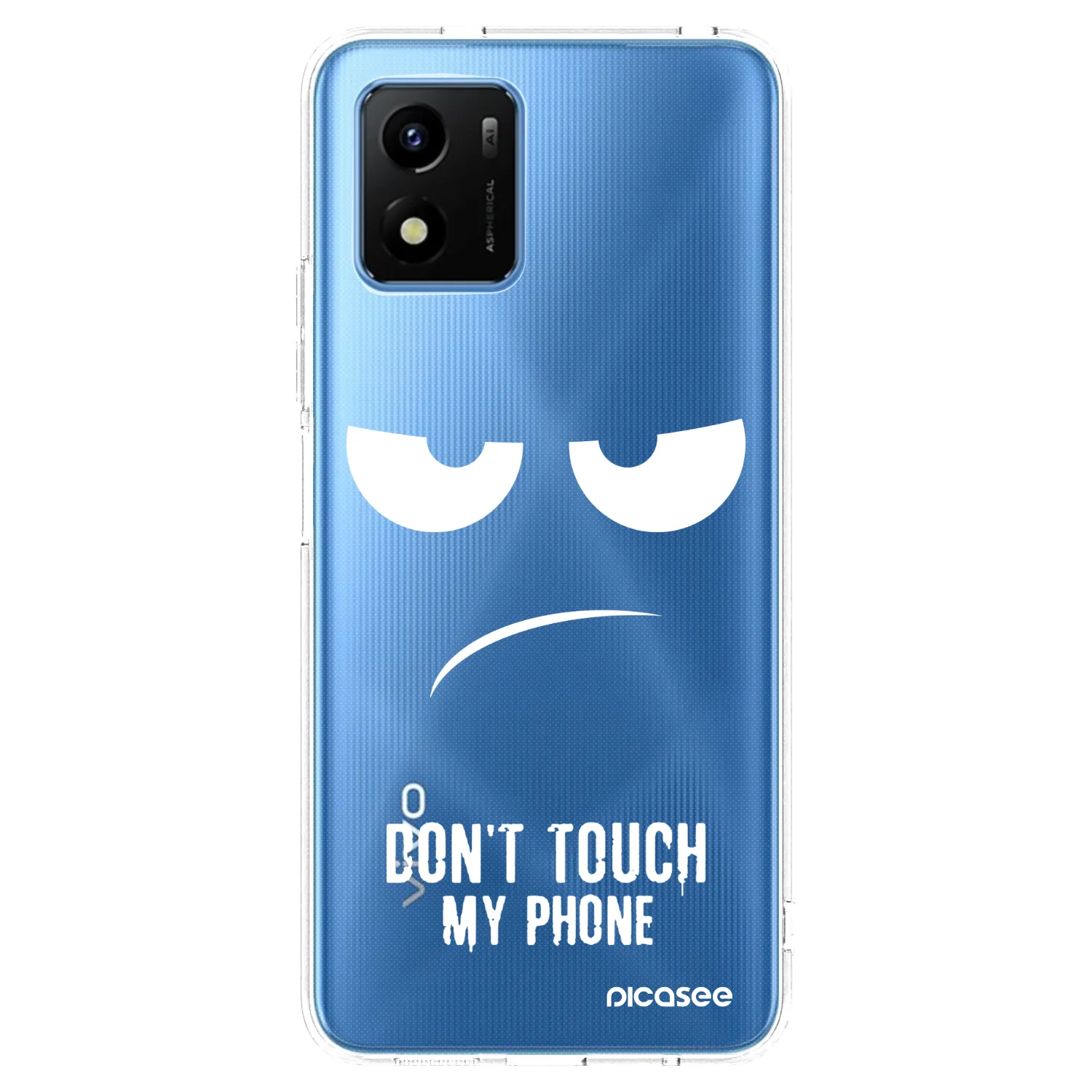 Picasee silikonový průhledný obal pro Vivo Y01 - Nešahej mi na telefon