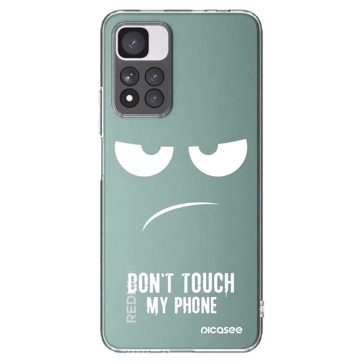 Picasee silikonový průhledný obal pro Xiaomi Redmi Note 11 Pro+ 5G - Nešahej mi na telefon