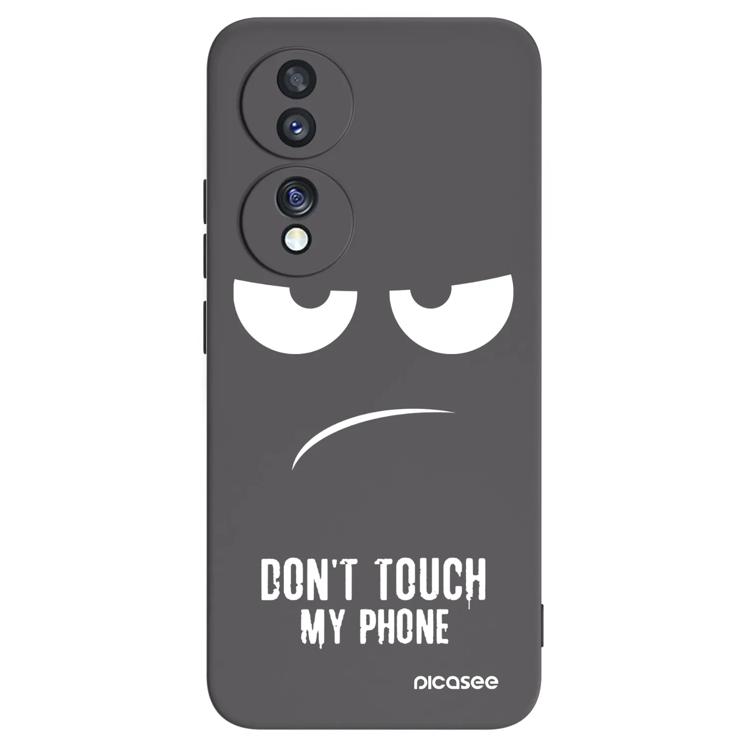 Picasee silikonový černý obal pro Honor 70 - Nešahej mi na telefon