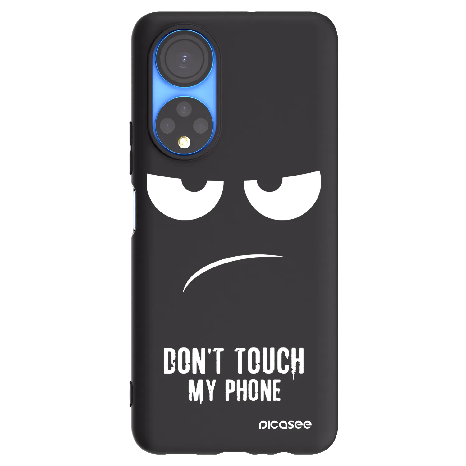 Picasee silikonový černý obal pro Honor X7 - Nešahej mi na telefon