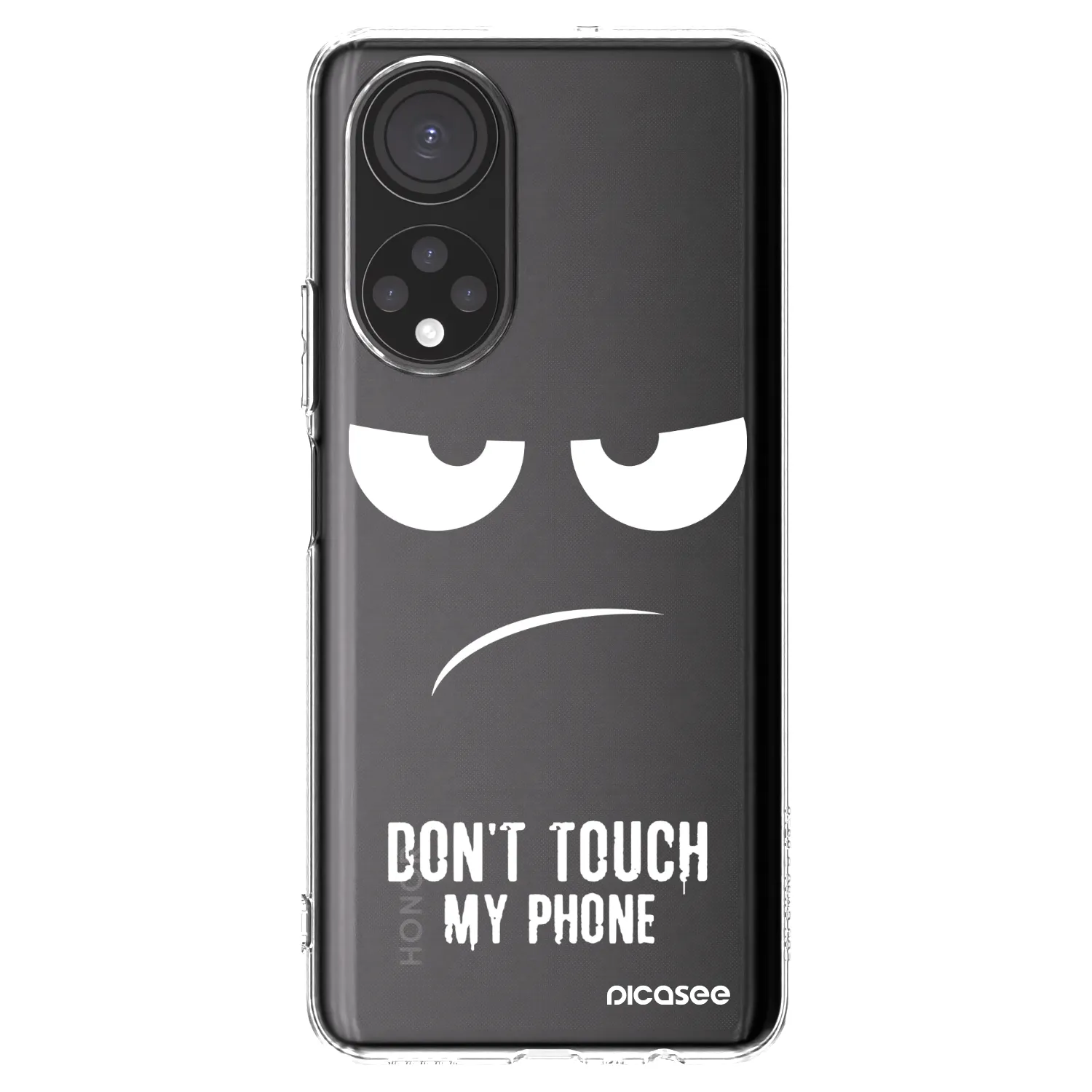 Picasee silikonový průhledný obal pro Honor X7 - Nešahej mi na telefon