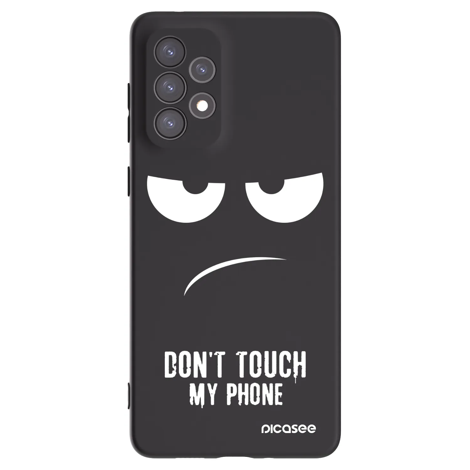 Picasee silikonový černý obal pro Samsung Galaxy A73 5G - Nešahej mi na telefon