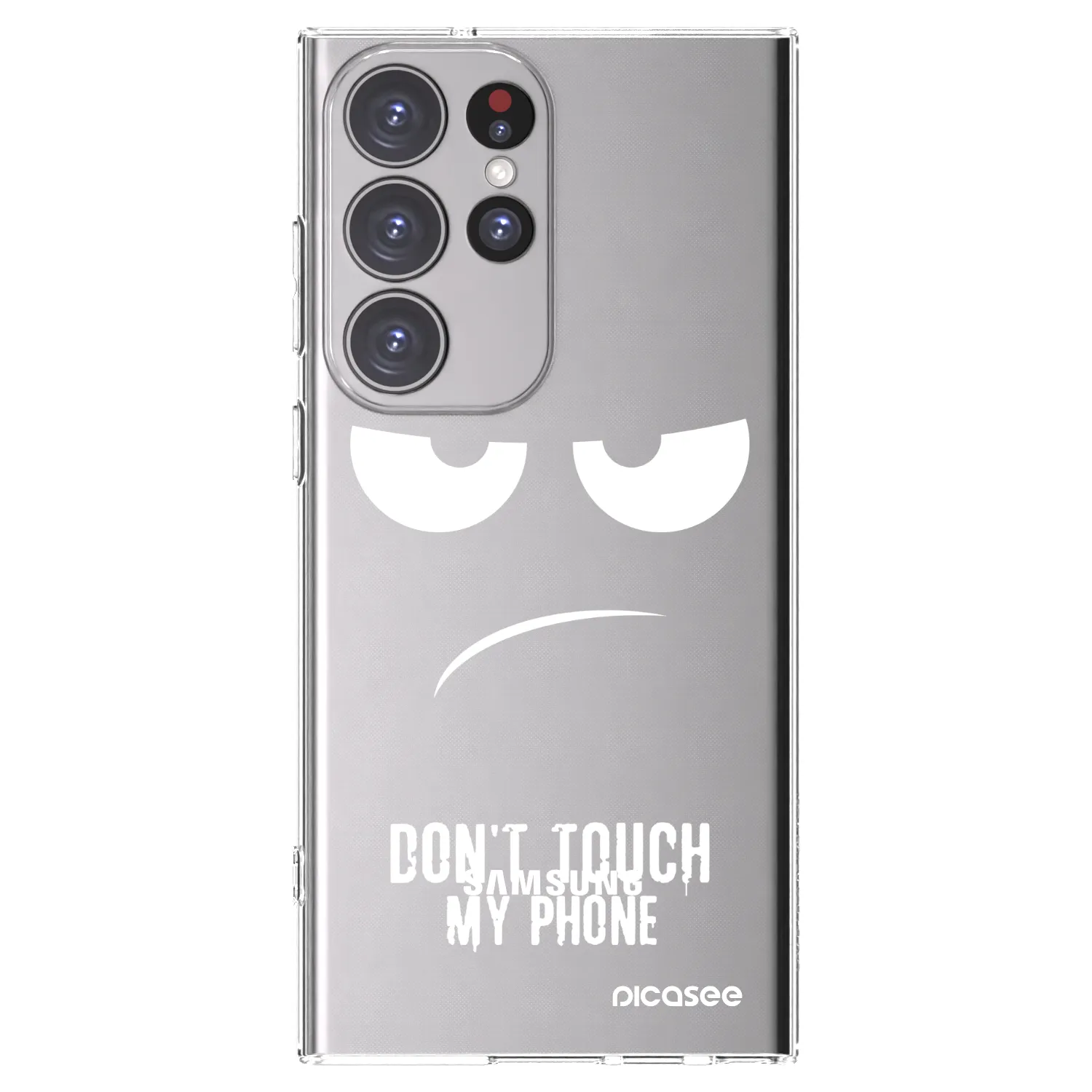 Picasee silikonový průhledný obal pro Samsung Galaxy S23 Ultra 5G - Nešahej mi na telefon