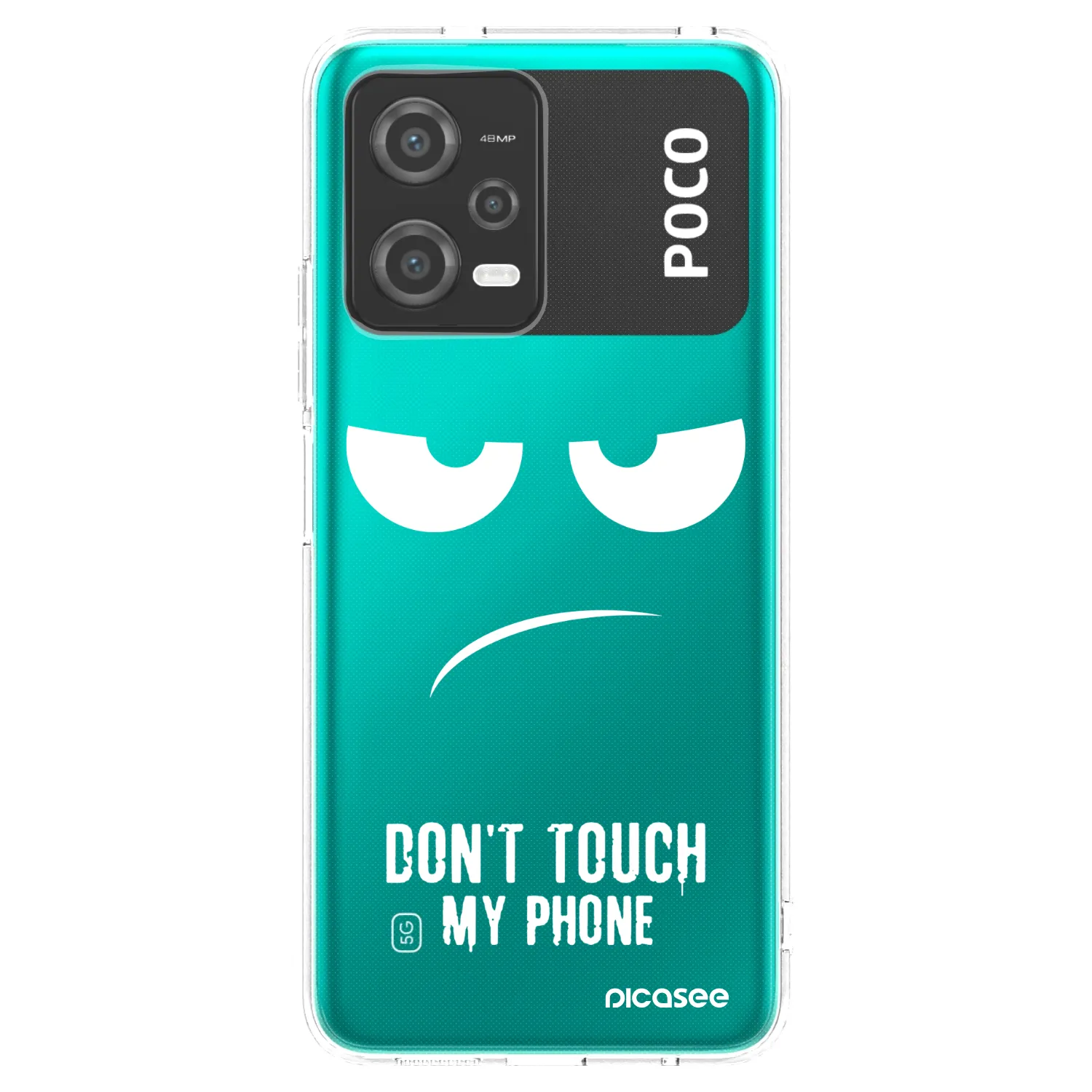 Picasee silikonový průhledný obal pro Xiaomi Poco X5 - Nešahej mi na telefon