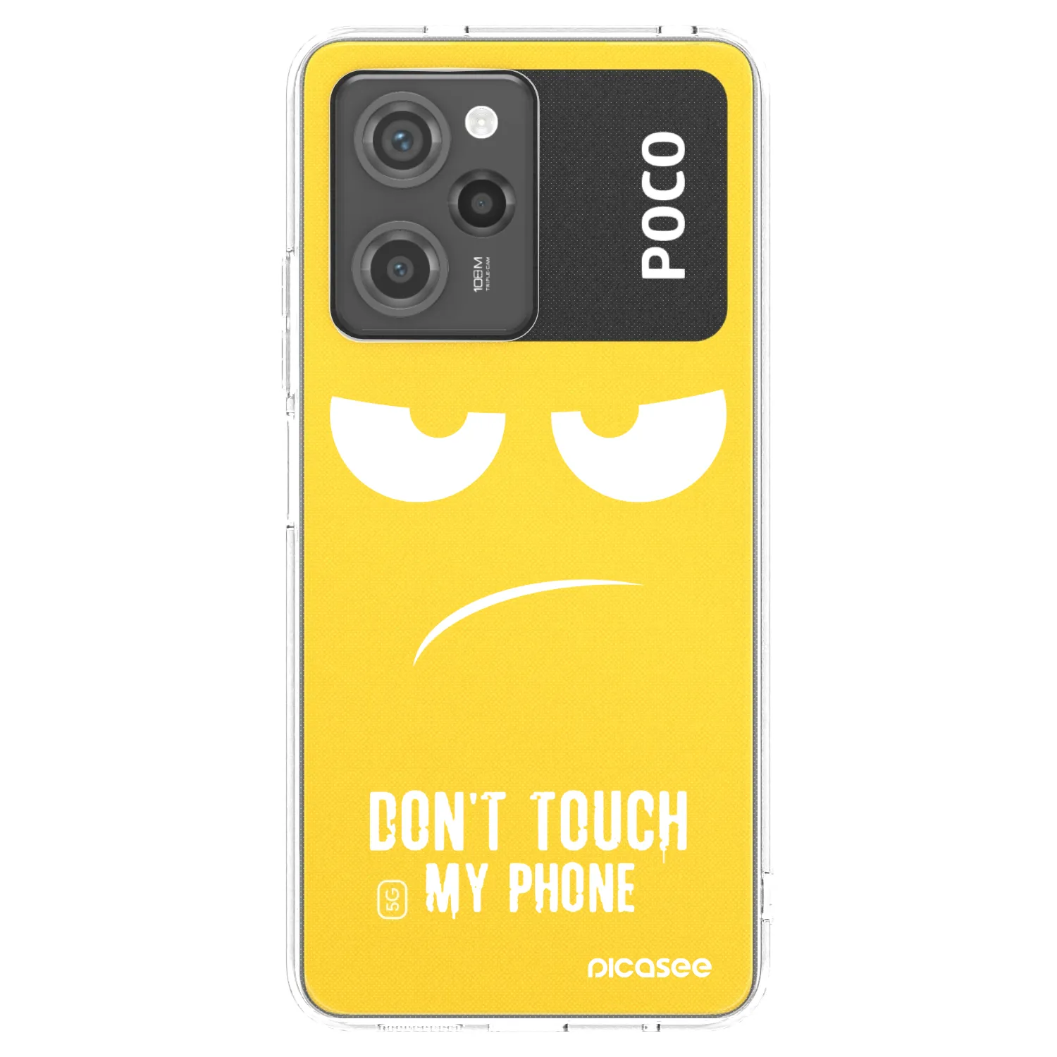 Picasee silikonový černý obal pro Xiaomi Poco X5 Pro - Nešahej mi na telefon