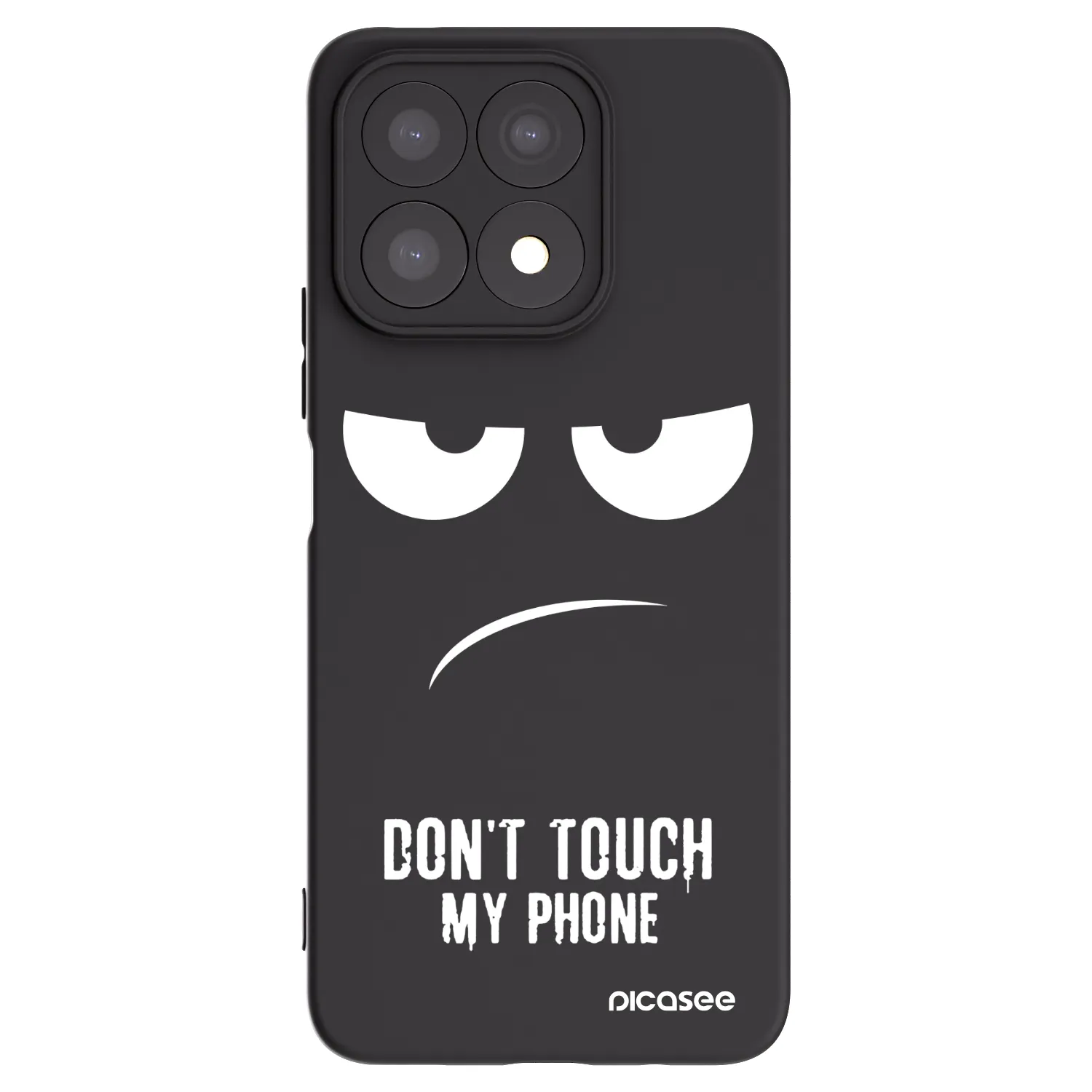Picasee silikonový černý obal pro Honor X8a - Nešahej mi na telefon