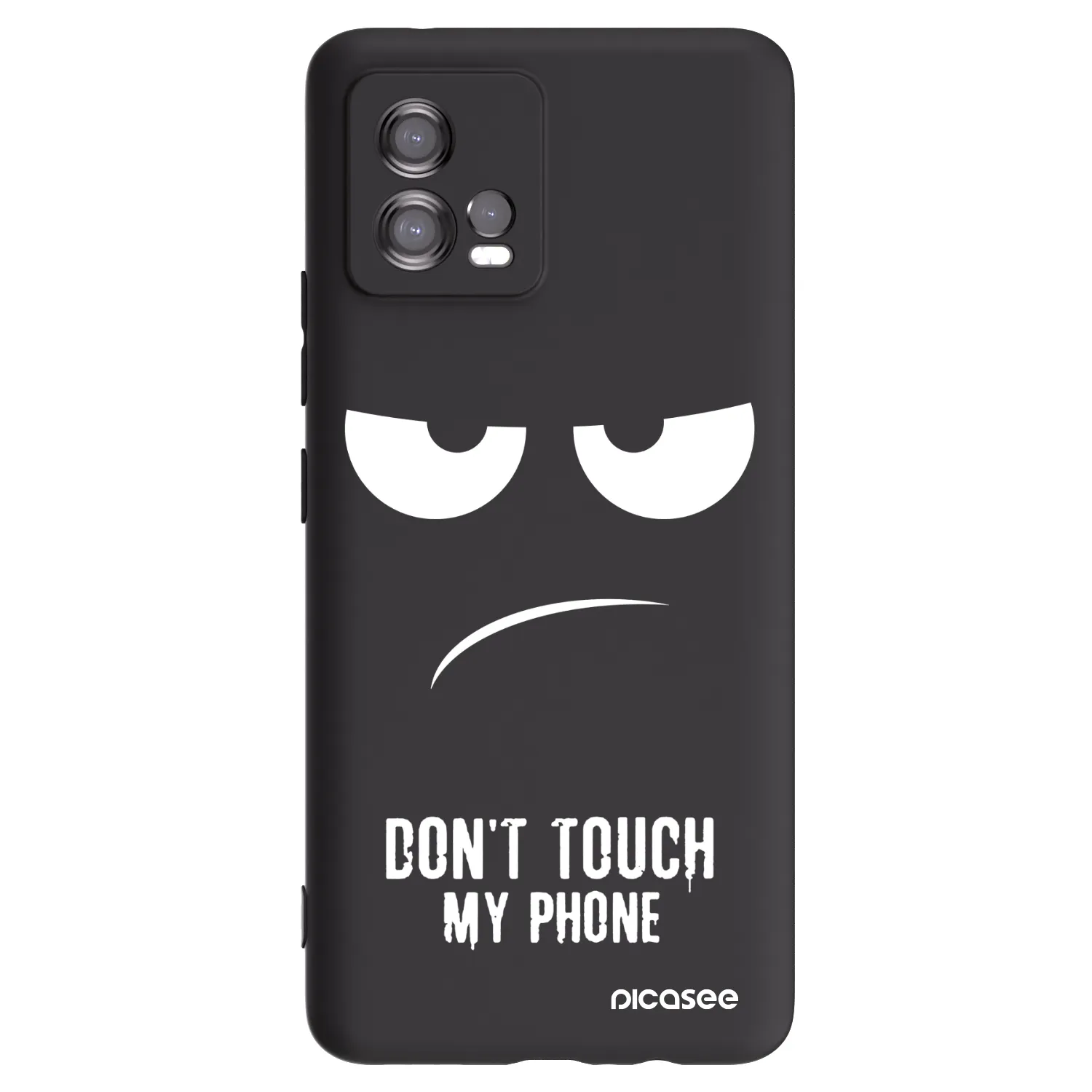 Picasee silikonový černý obal pro Motorola Moto G72 - Nešahej mi na telefon