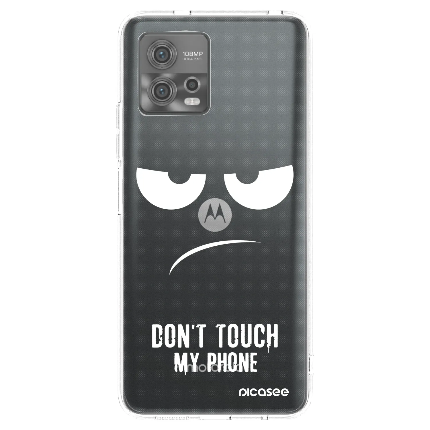 Picasee silikonový průhledný obal pro Motorola Moto G72 - Nešahej mi na telefon