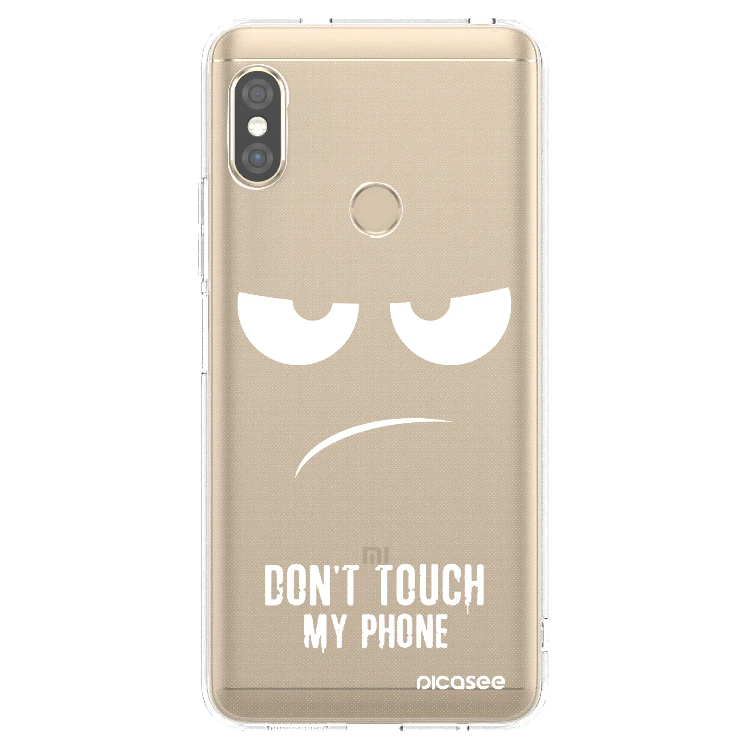 Picasee silikonový průhledný obal pro Xiaomi Redmi Note 5 Global - Nešahej mi na telefon