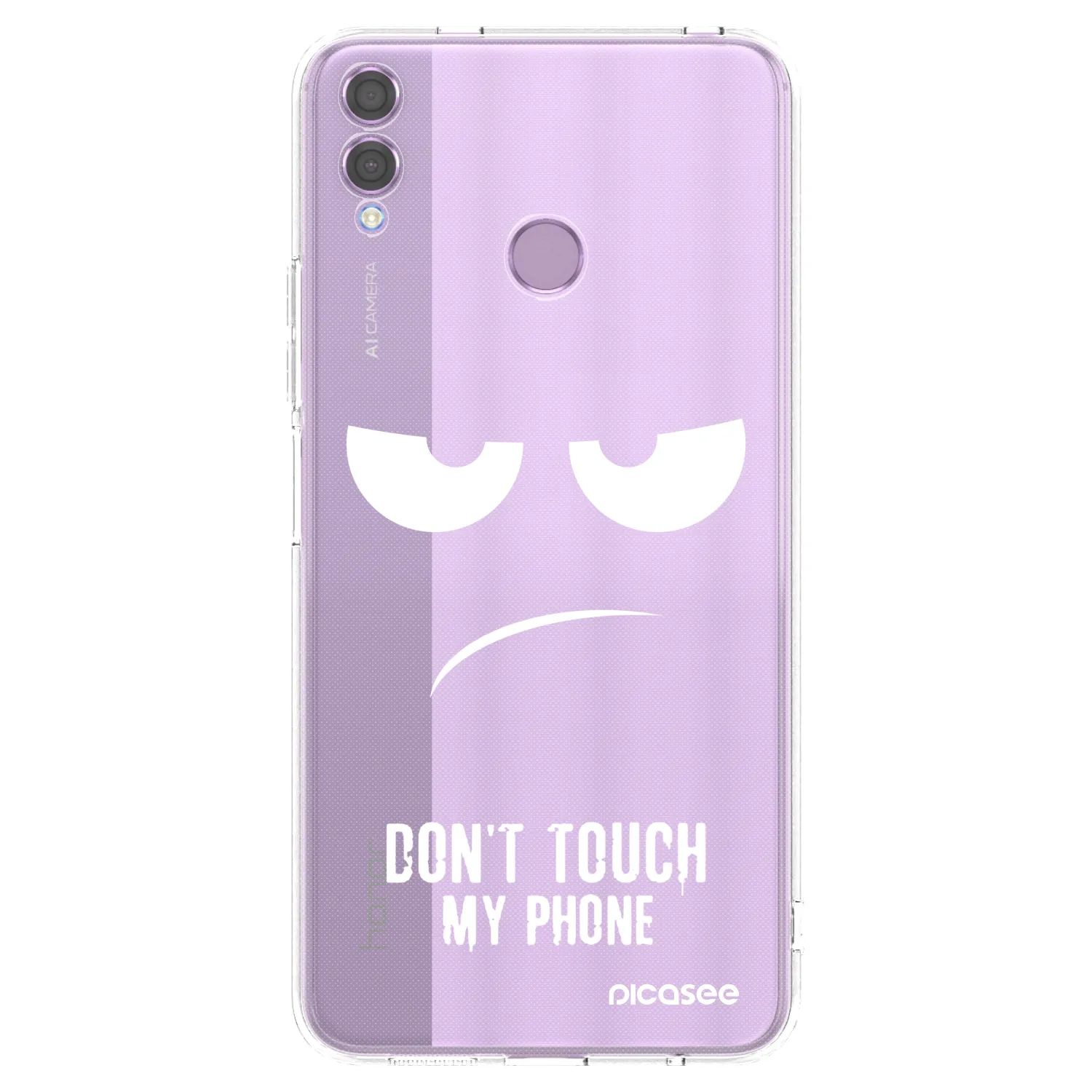 Picasee silikonový průhledný obal pro Honor 8X - Nešahej mi na telefon