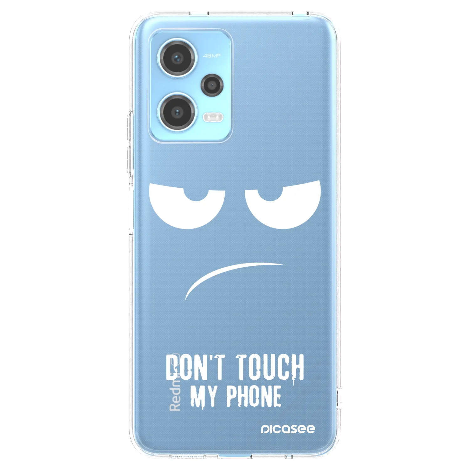 Picasee silikonový průhledný obal pro Xiaomi Redmi Note 12 5G - Nešahej mi na telefon