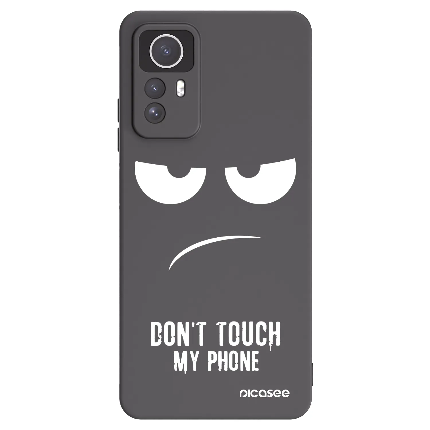 Picasee silikonový černý obal pro Xiaomi Redmi Note 12S - Nešahej mi na telefon