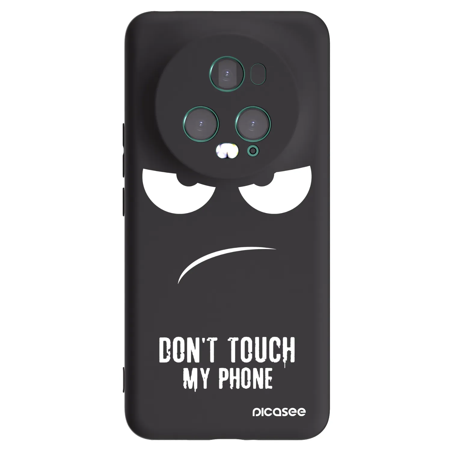 Picasee silikonový černý obal pro Honor Magic5 Pro - Nešahej mi na telefon