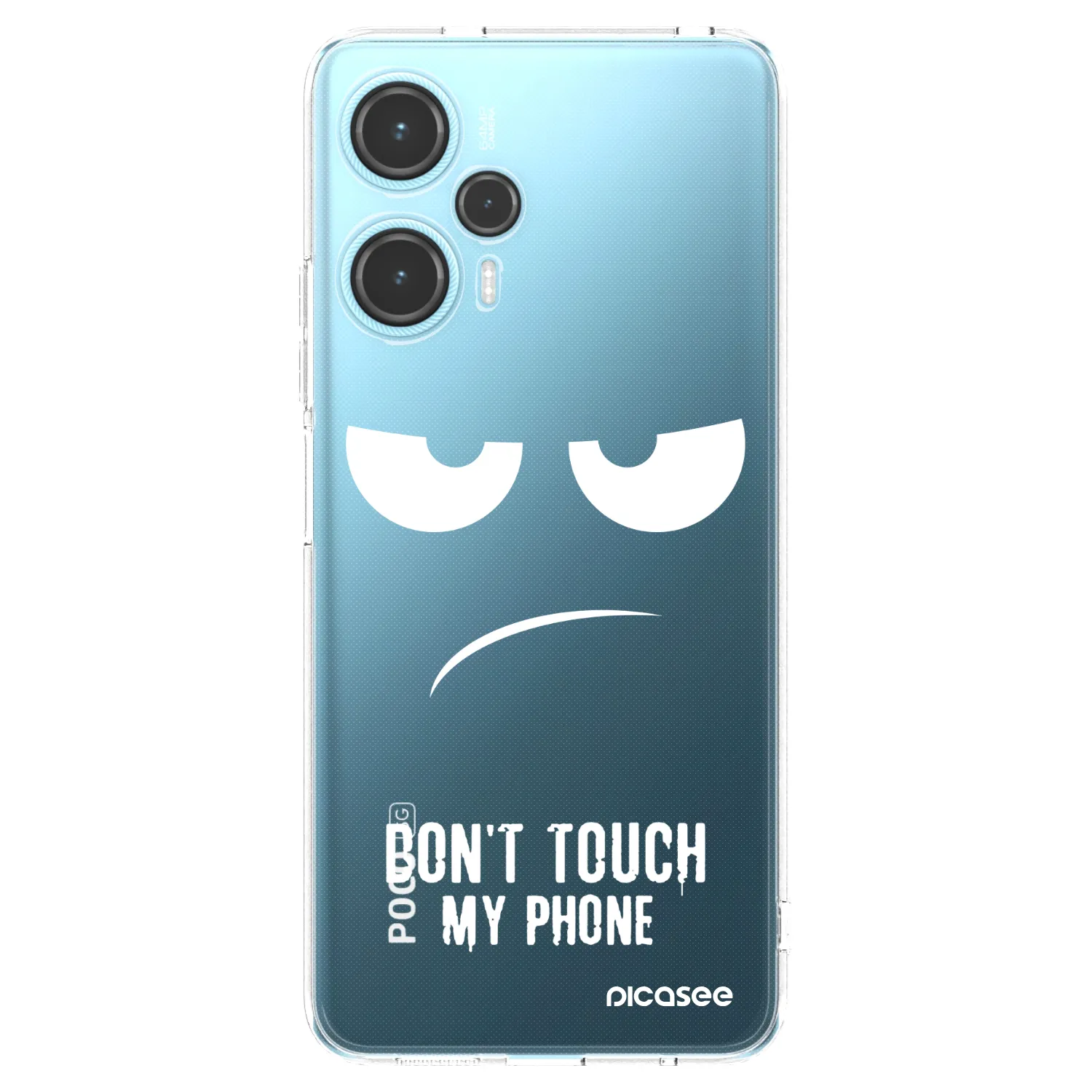 Picasee silikonový průhledný obal pro Xiaomi Poco F5 - Nešahej mi na telefon