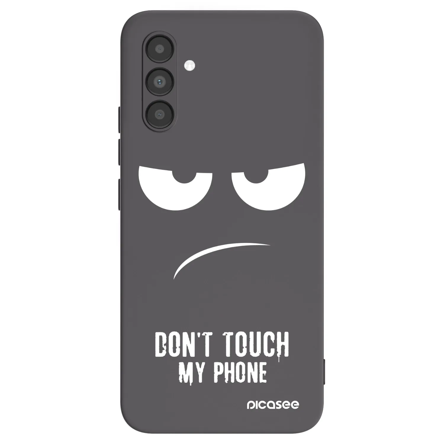 Picasee silikonový černý obal pro Samsung Galaxy A04s A047F - Nešahej mi na telefon