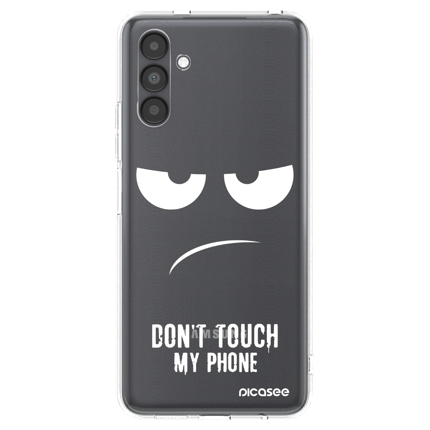Picasee silikonový průhledný obal pro Samsung Galaxy A04s A047F - Nešahej mi na telefon