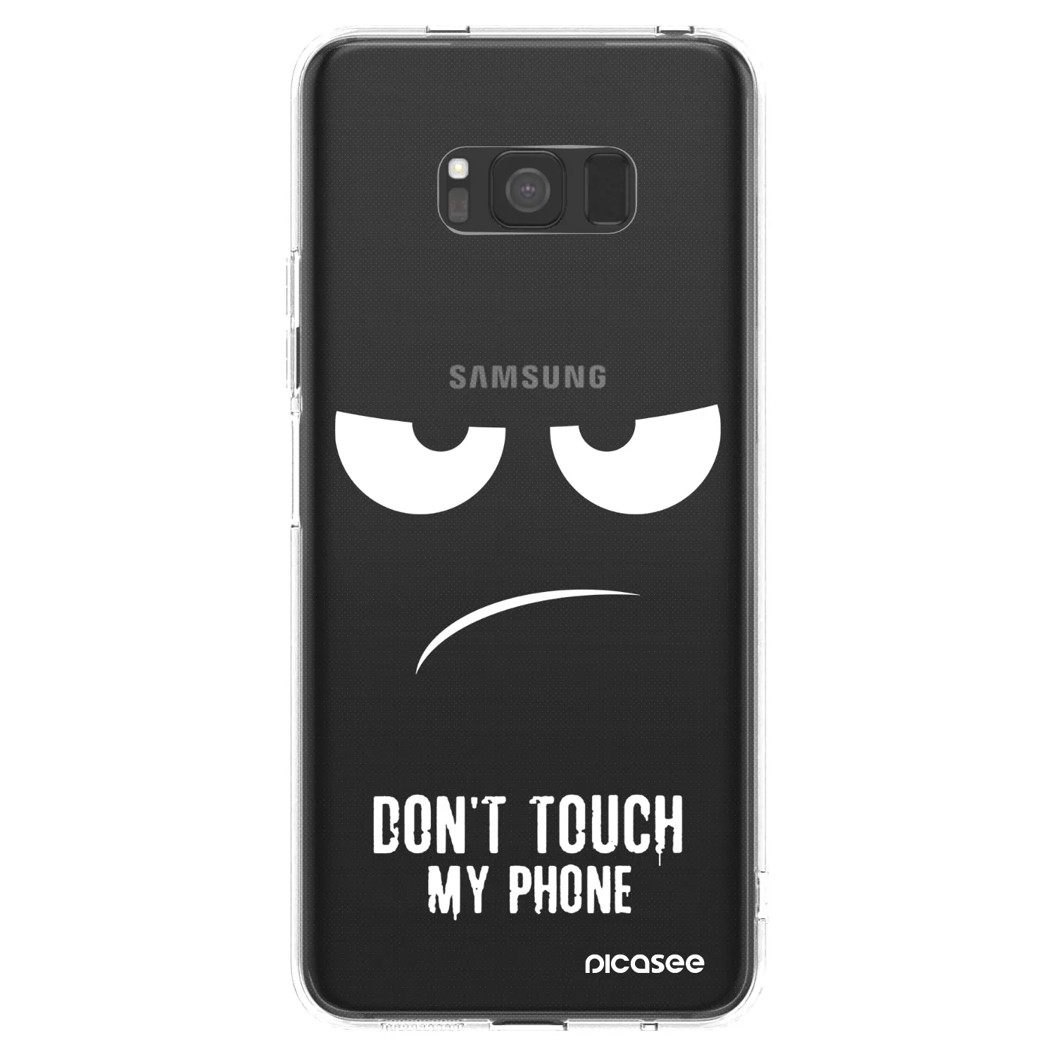 Picasee silikonový průhledný obal pro Samsung Galaxy S8 G950F - Nešahej mi na telefon