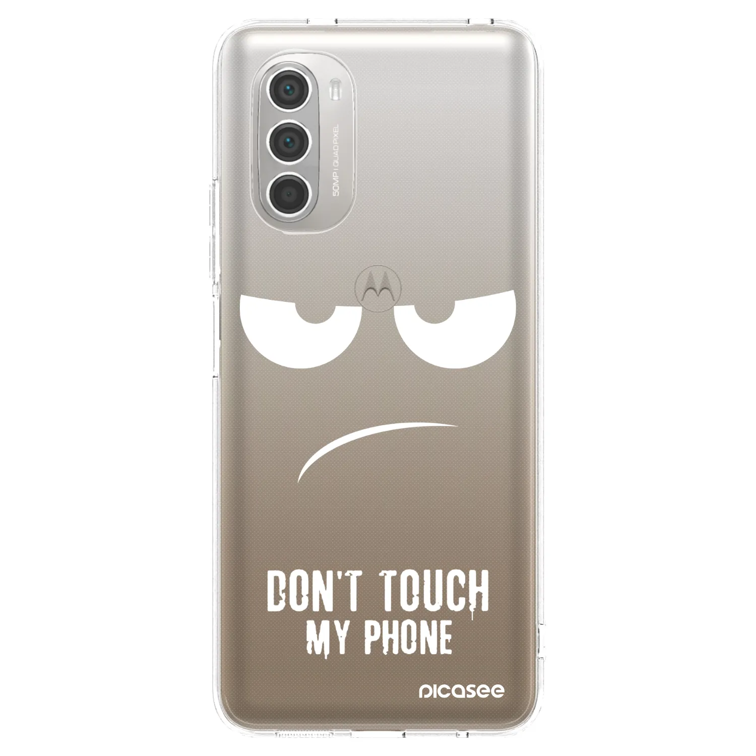 Picasee silikonový průhledný obal pro Motorola Moto G51 - Nešahej mi na telefon