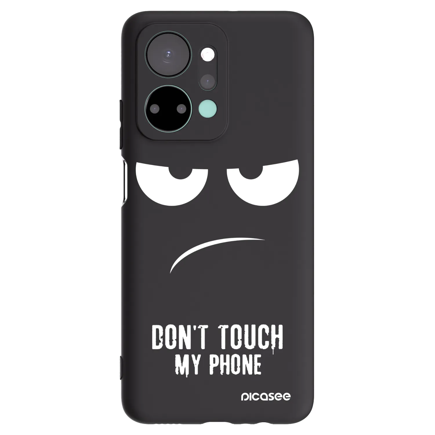 Picasee silikonový černý obal pro Honor X7a - Nešahej mi na telefon