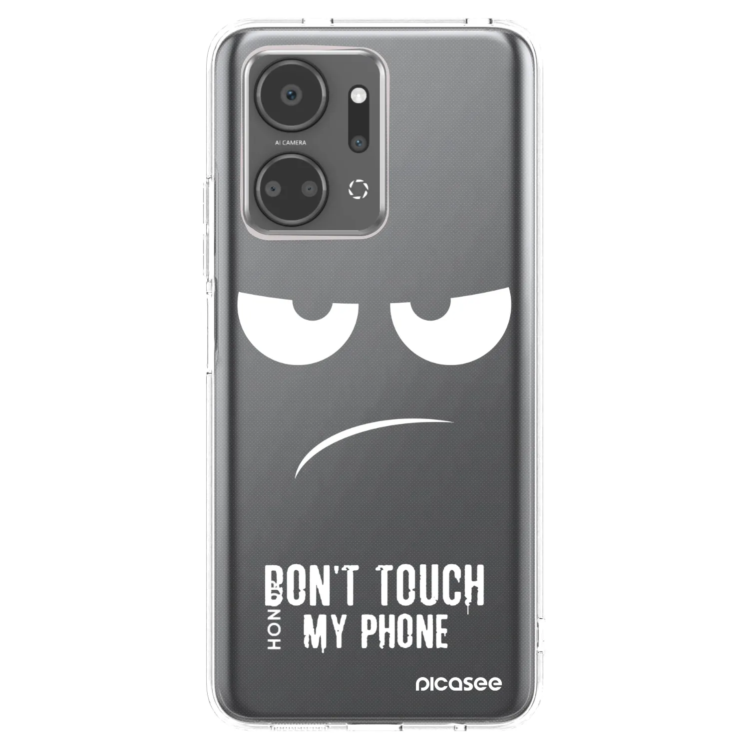Picasee silikonový průhledný obal pro Honor X7a - Nešahej mi na telefon