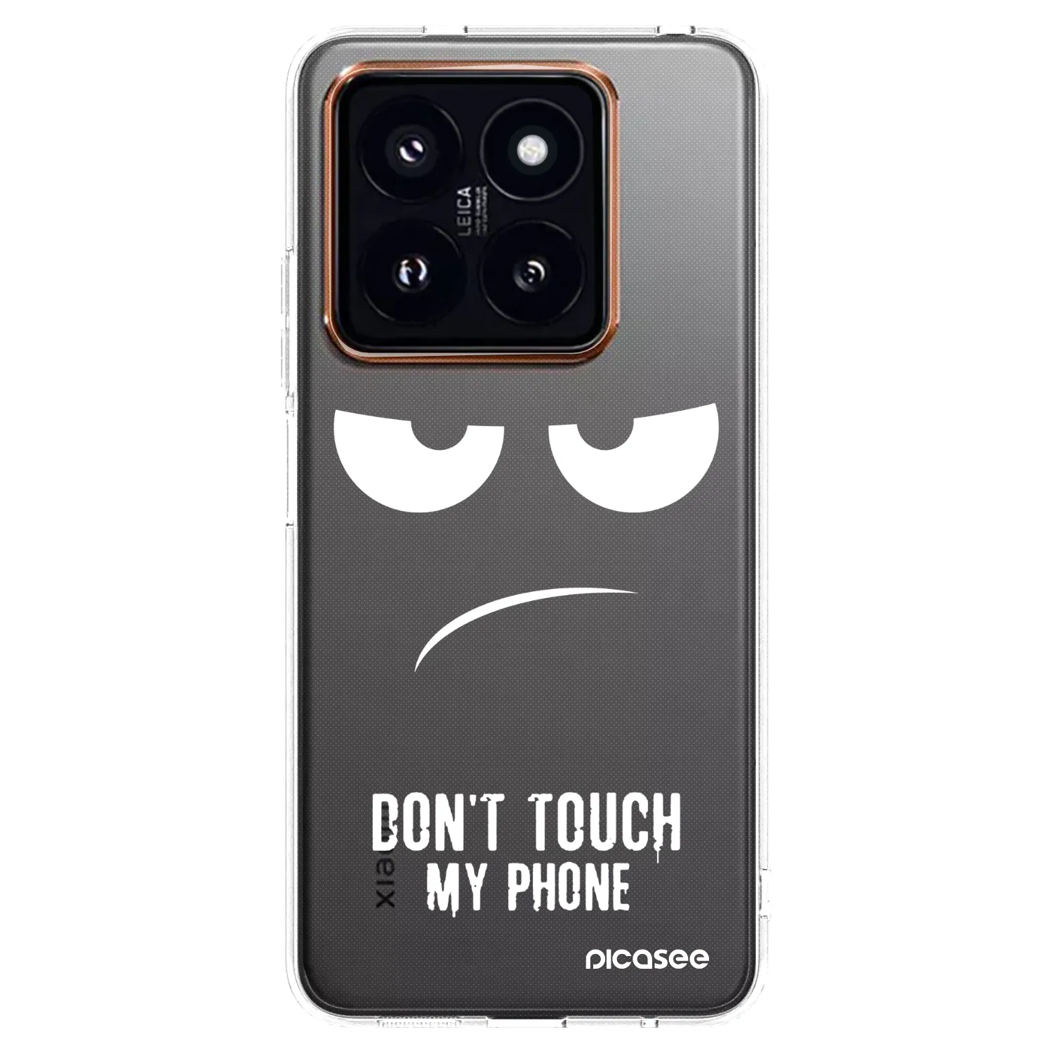 Picasee silikonový průhledný obal pro Xiaomi 14 Pro - Nešahej mi na telefon