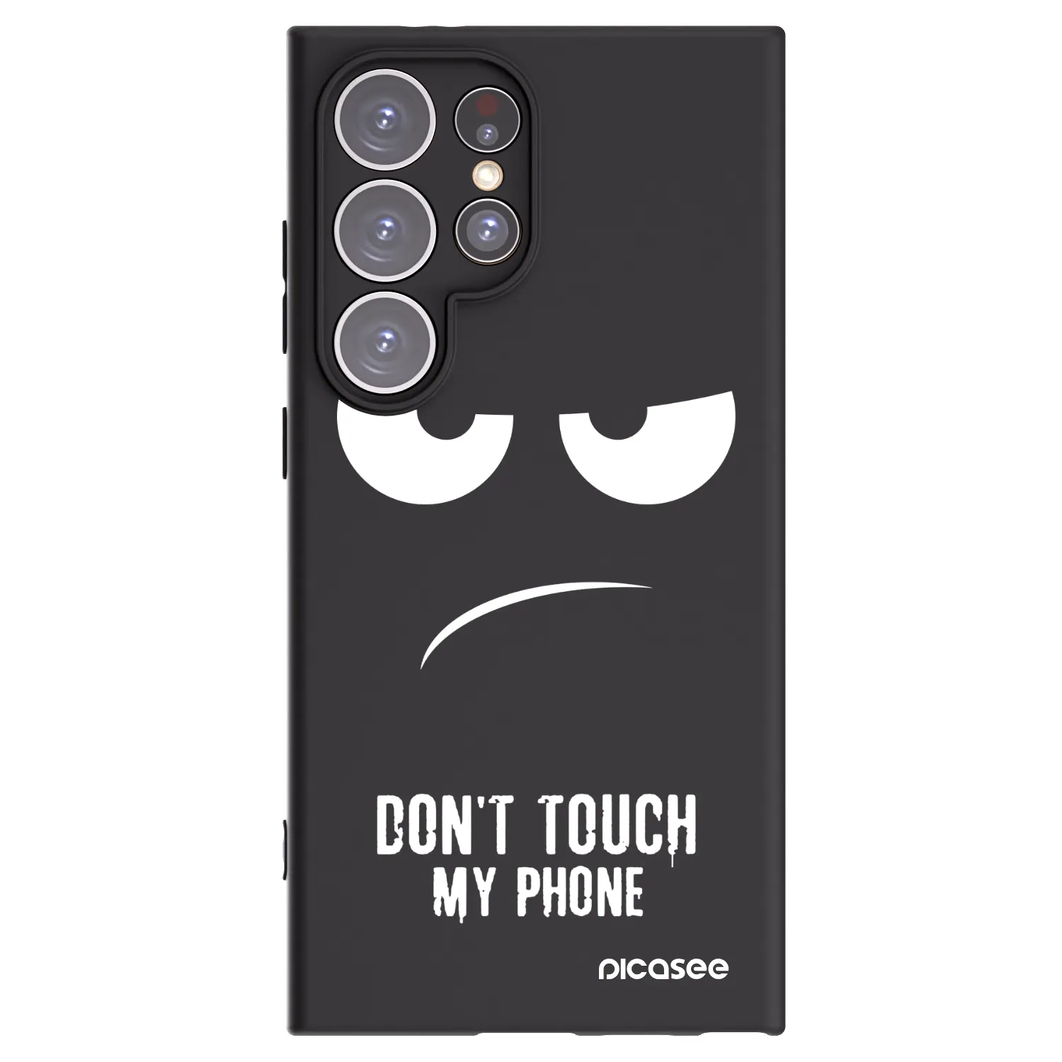 Picasee silikonový černý obal pro Samsung Galaxy S24 Ultra S928B 5G - Nešahej mi na telefon