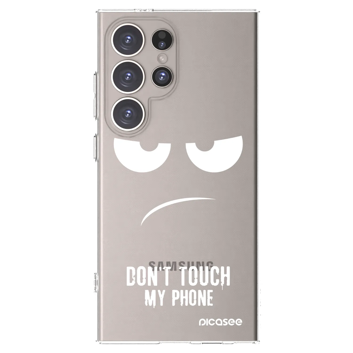 Picasee silikonový průhledný obal pro Samsung Galaxy S24 Ultra S928B 5G - Nešahej mi na telefon